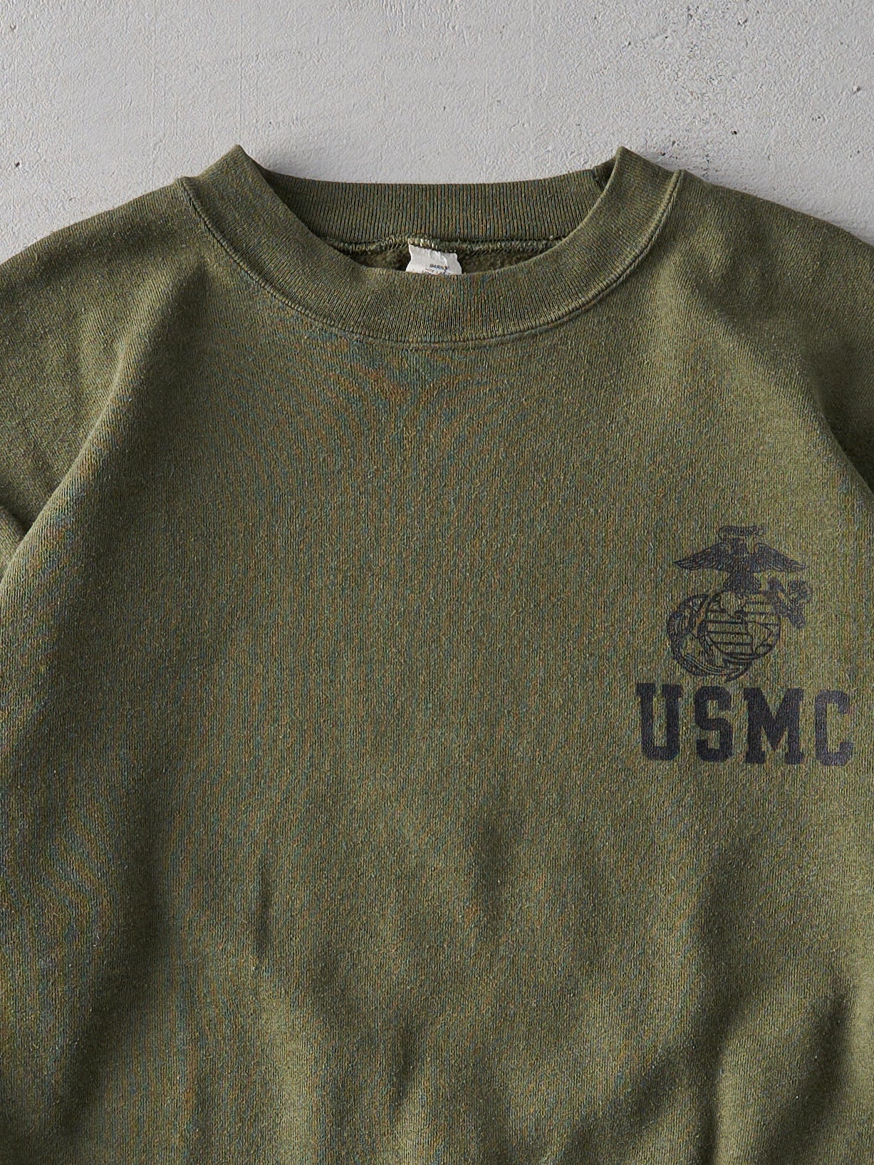 Vintage 80s Army Green USMC Marine Crewneck (M/L)