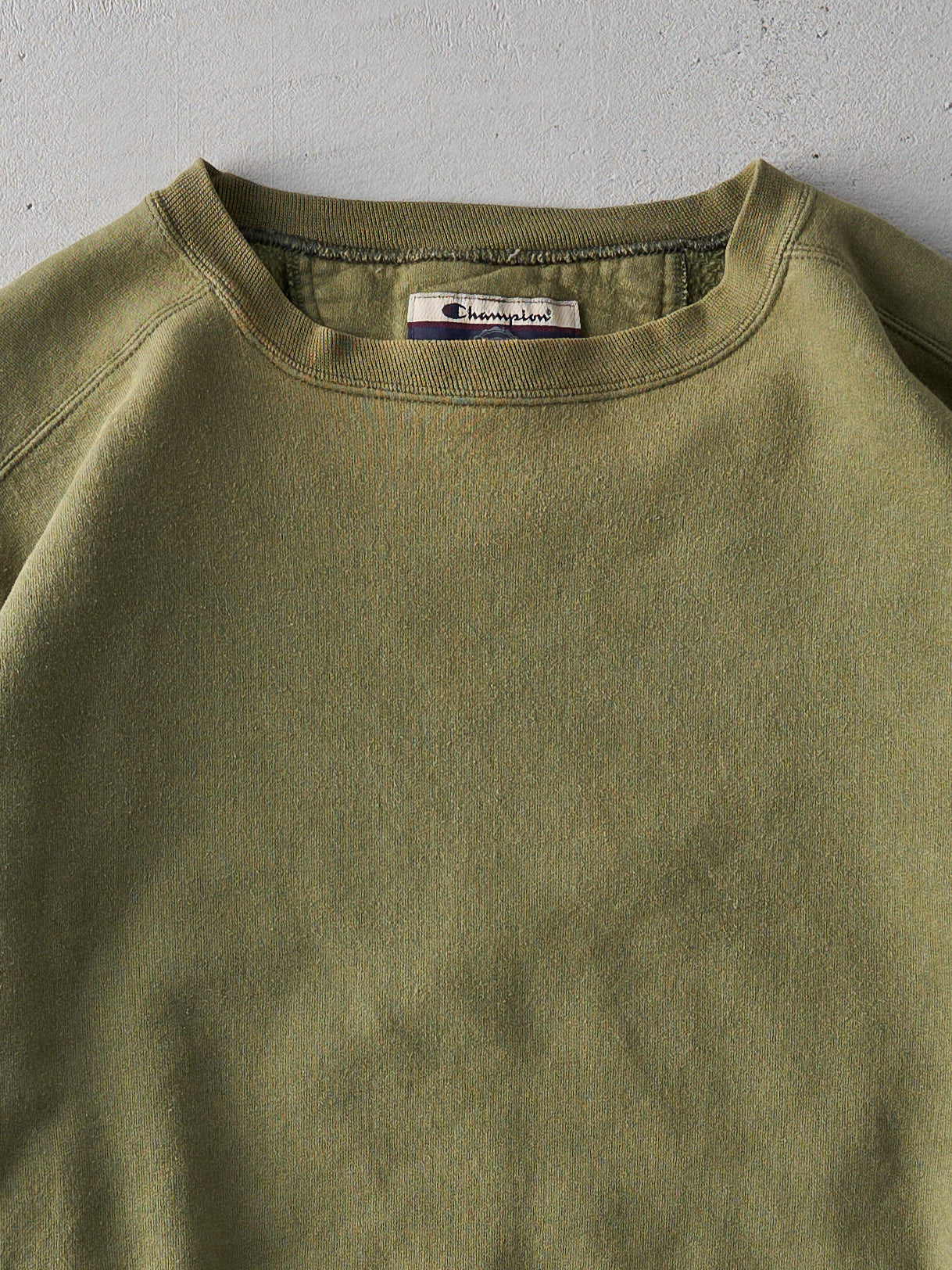 Vintage 90s Army Green Blank Champion Crewneck (XXL)