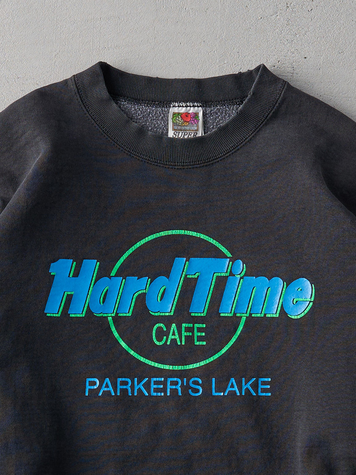 Vintage 90s Black "Hard Time Cafe" Crewneck (L)