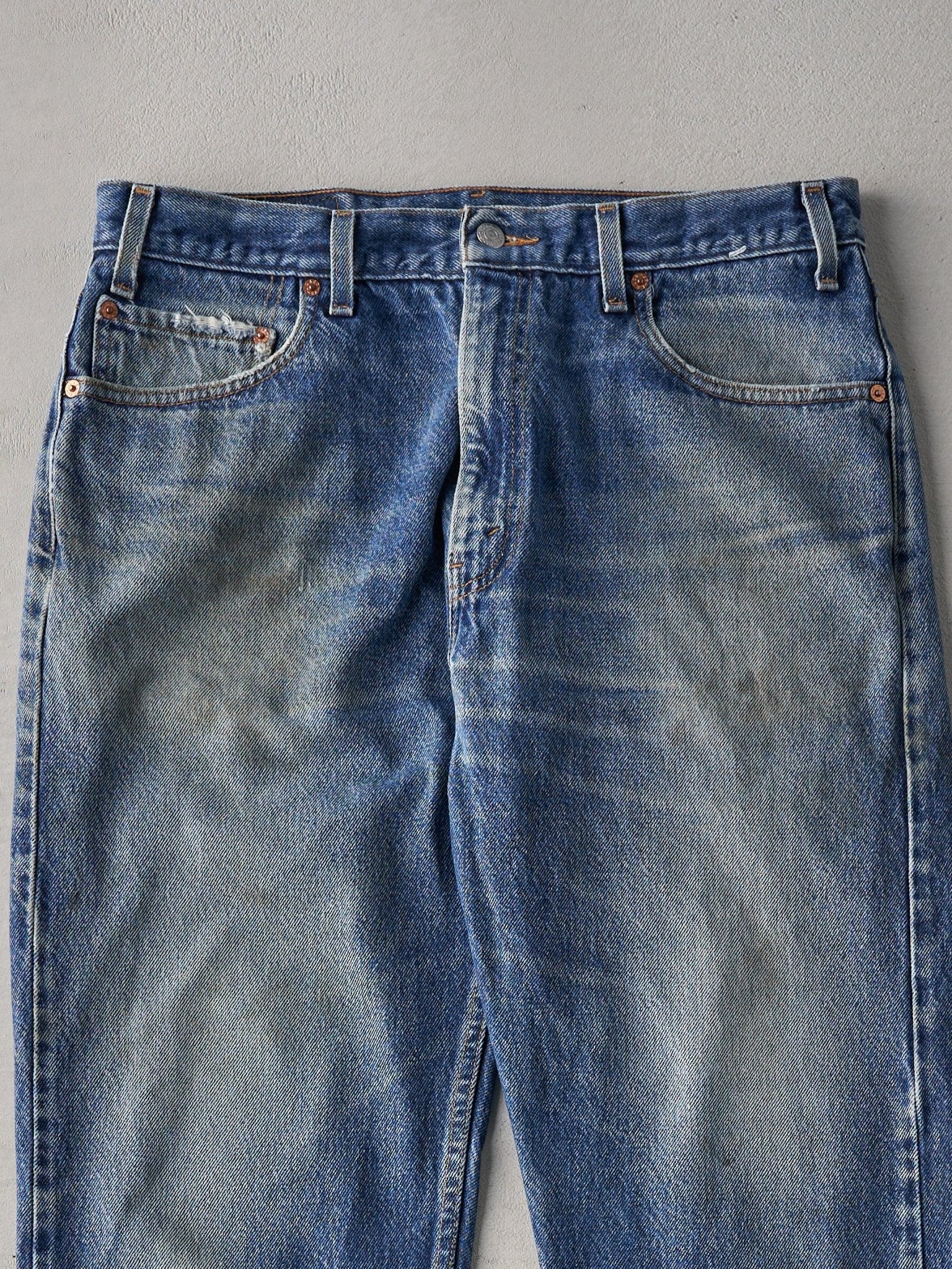 Vintage 80s Mid Wash Levi's 505 Denim Jeans (34xx31)