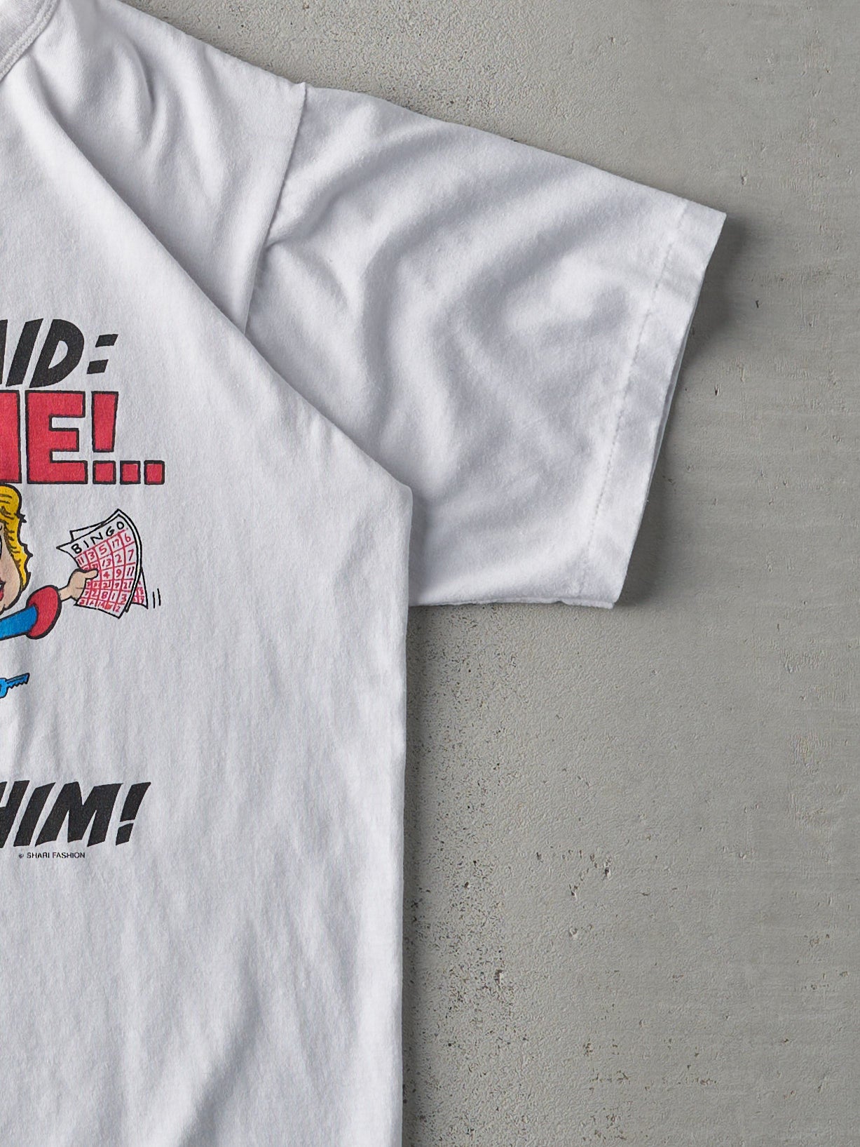 Vintage 80s White "Bingo or Me" Tee (M)