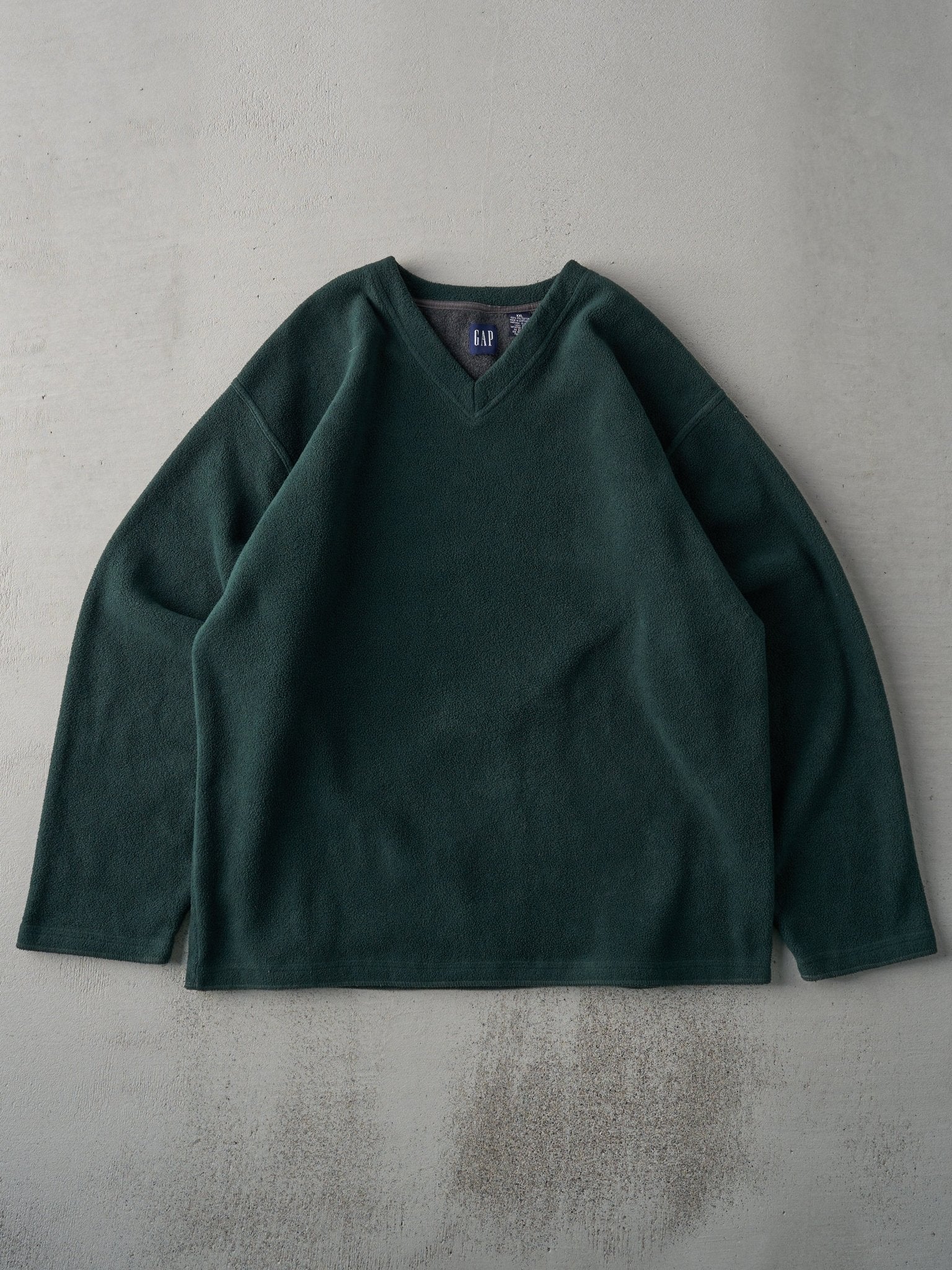 Vintage 90s Forest Green Gap Blank Fleece Crewneck (XL)