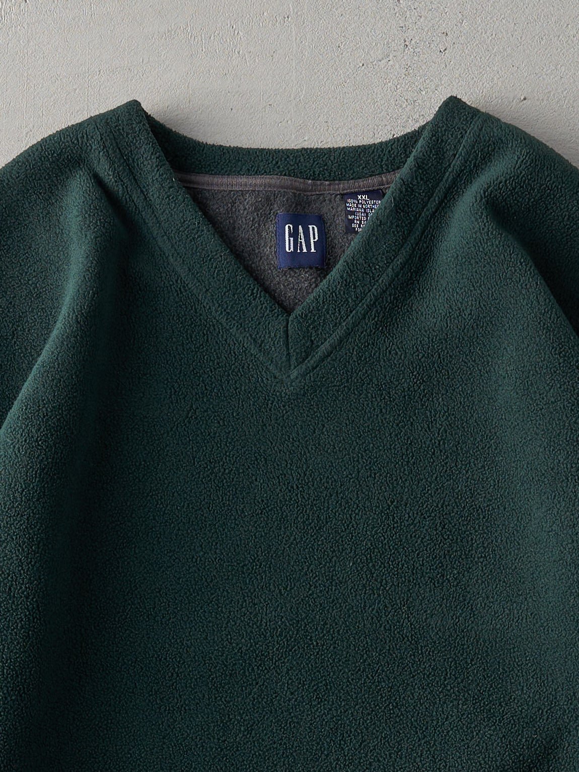 Vintage 90s Forest Green Gap Blank Fleece Crewneck (XL)