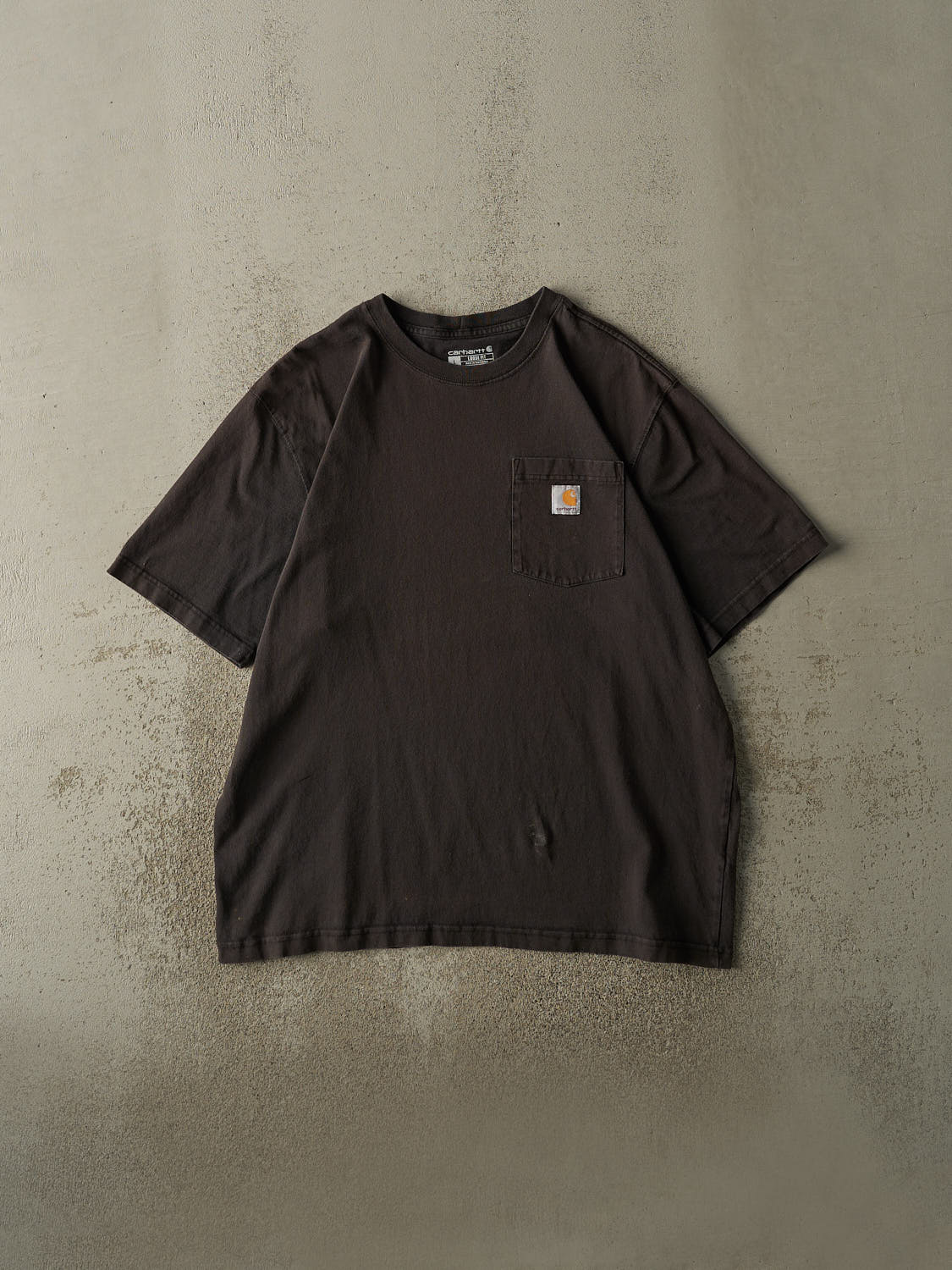 Vintage Y2K Faded Black Carhartt Pocket Tee (XL)