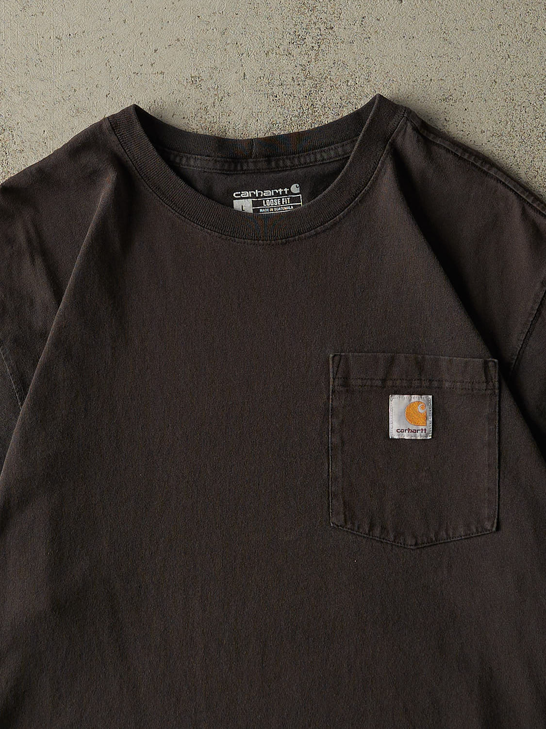 Vintage Y2K Faded Black Carhartt Pocket Tee (XL)