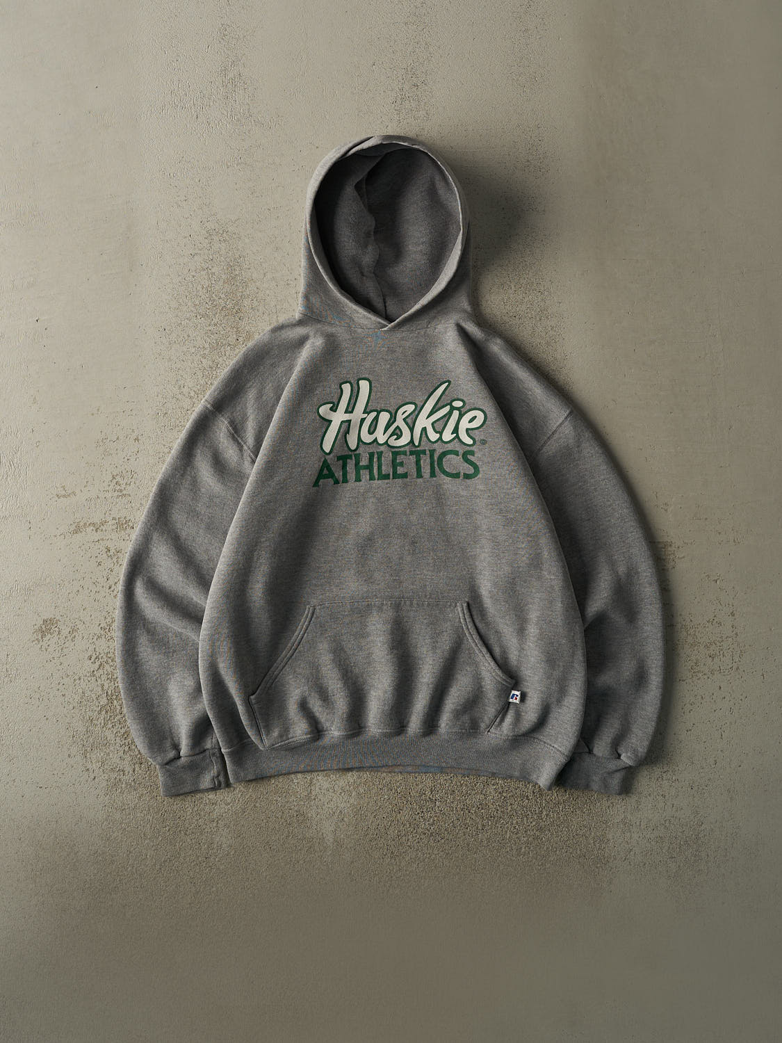 Vintage Y2K Grey Huskie Athletics Russell Athletics Hoodie (M/L)
