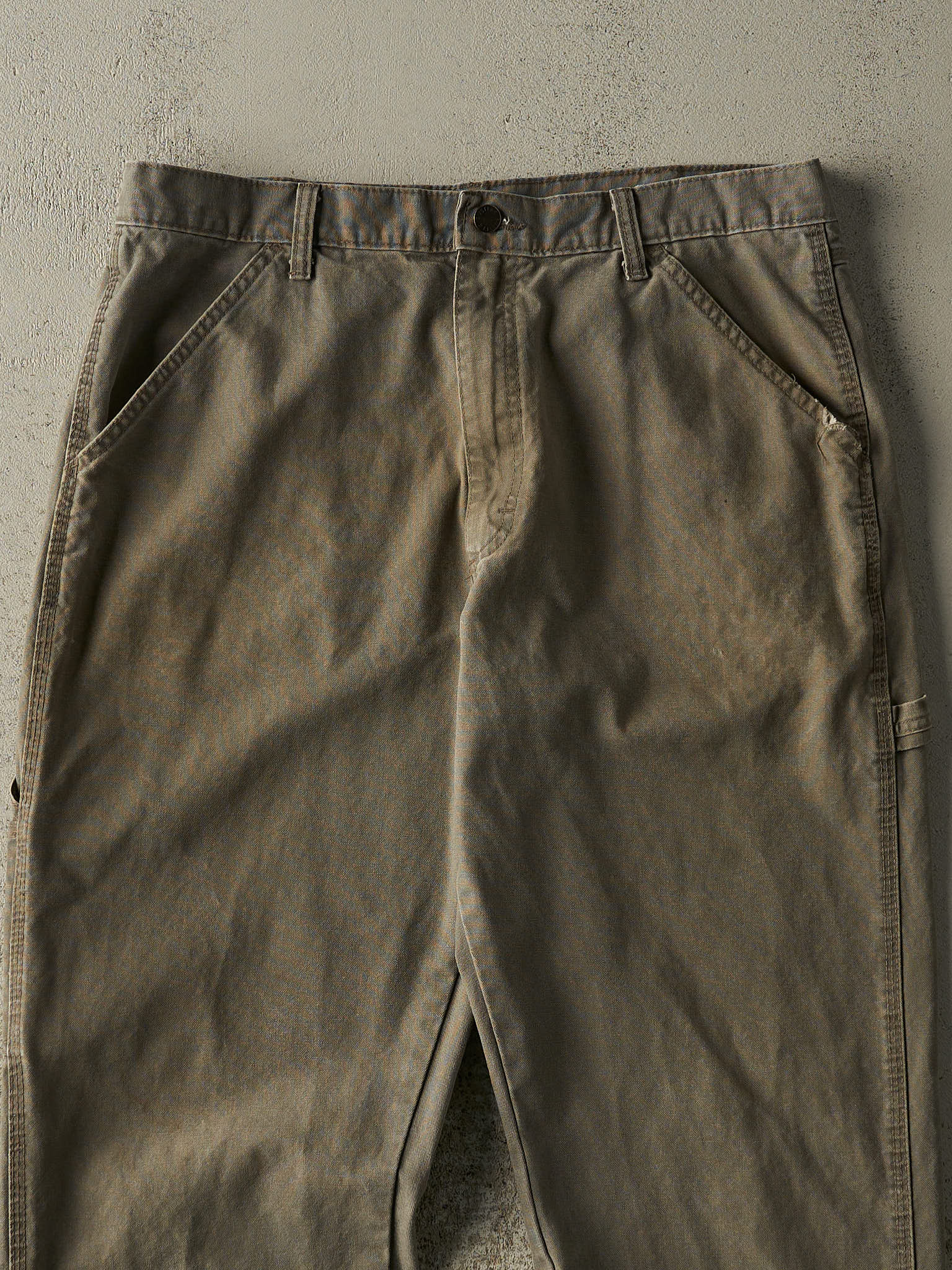 Vintage 90s Dark Green Rustler Carpenter Pants (34x33)