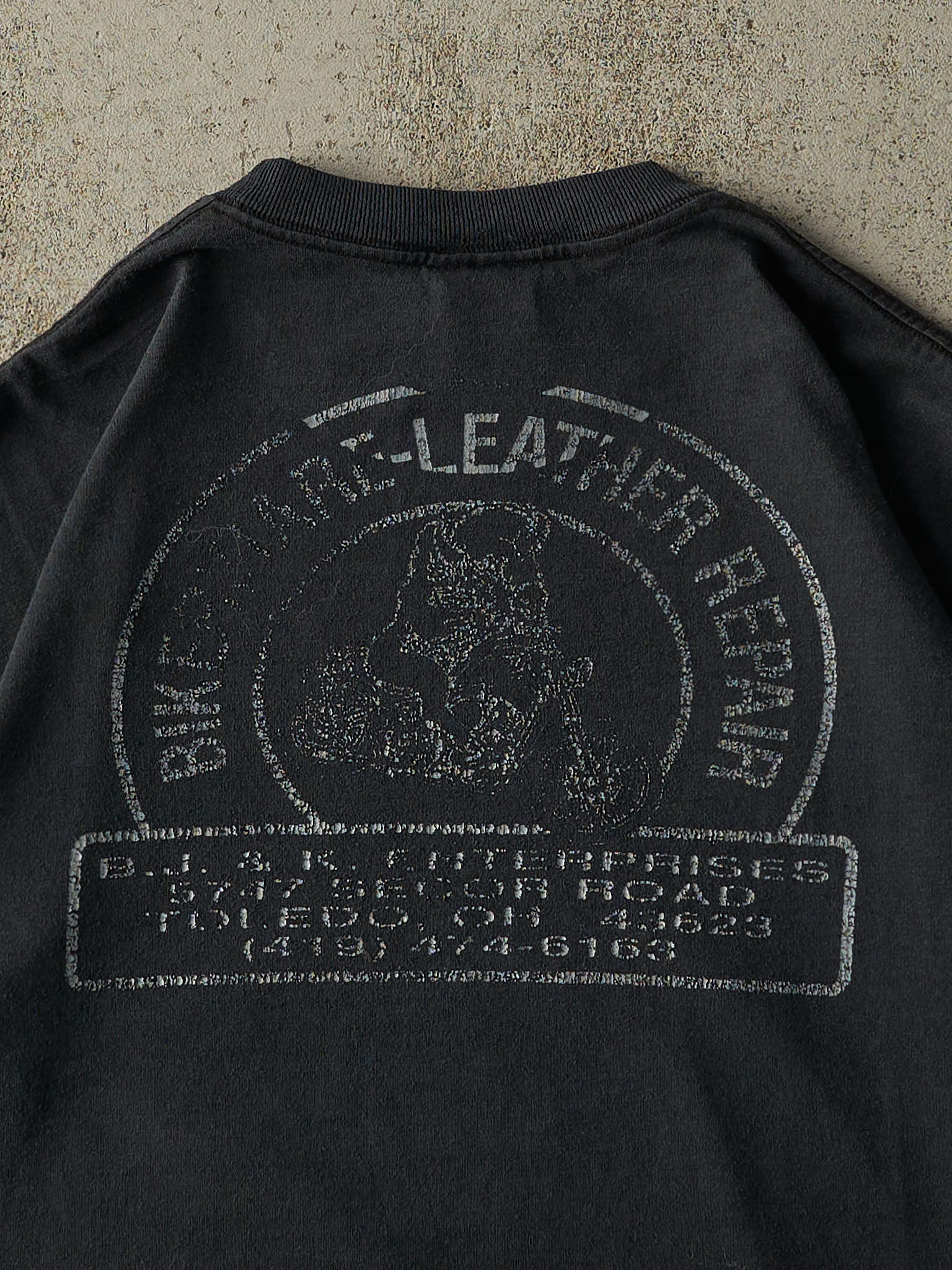 Vintage 89' Faded Black Toledo Ohio Harley Davidson Single Stitch Tee (L/XL)