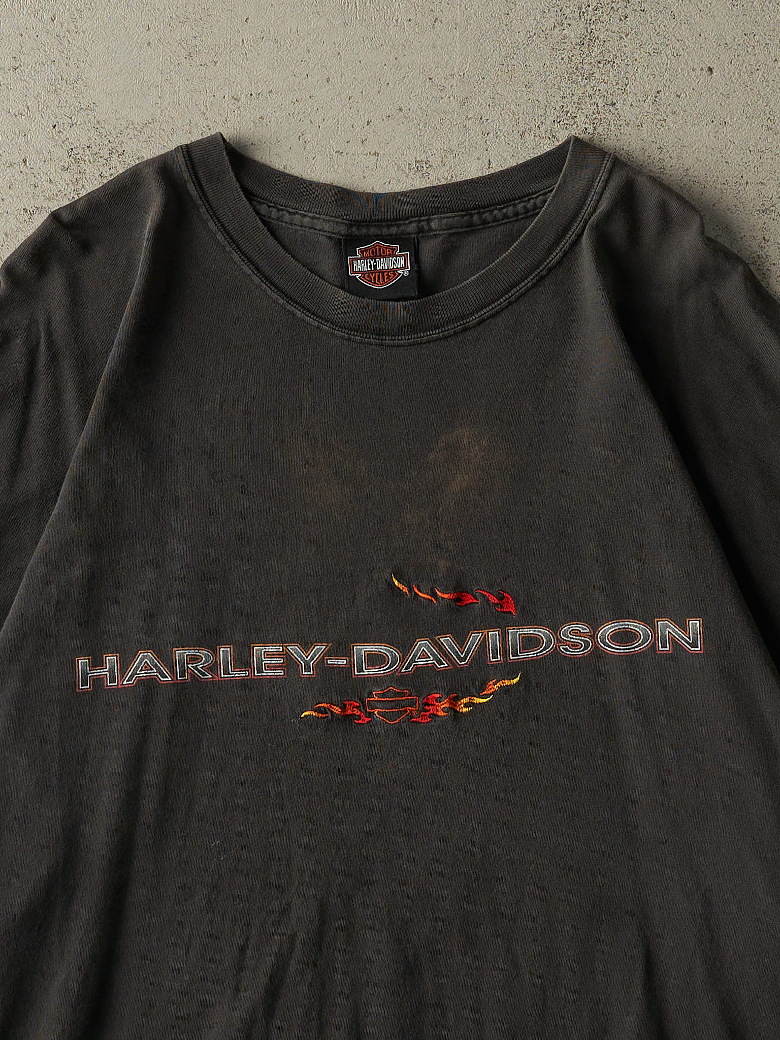 Vintage 01' Faded Black Du Bois, PA Harley Davidson Tee (XL/XXL)