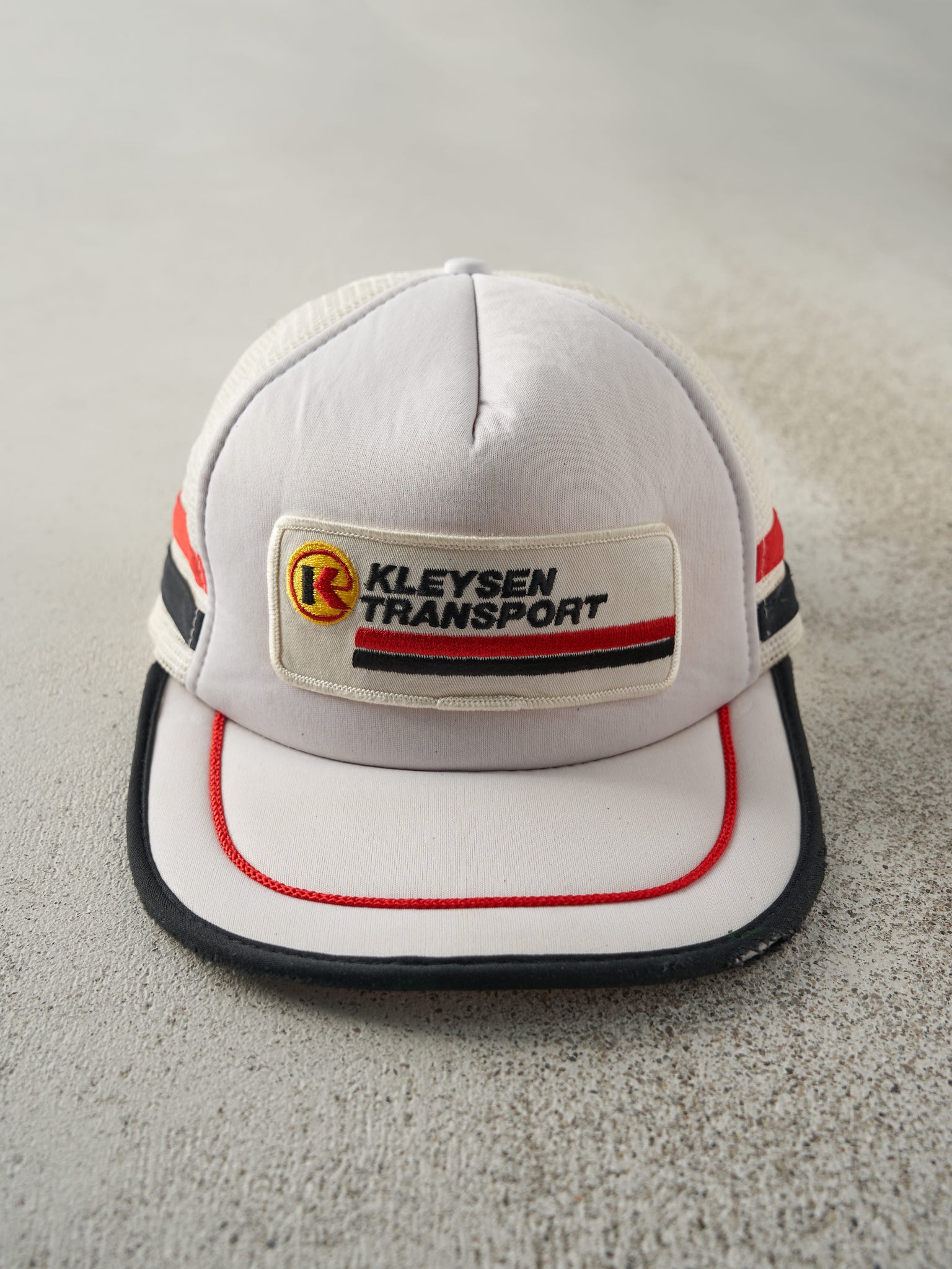 Vintage 80s White Kleysen Transport Foam Trucker Hat