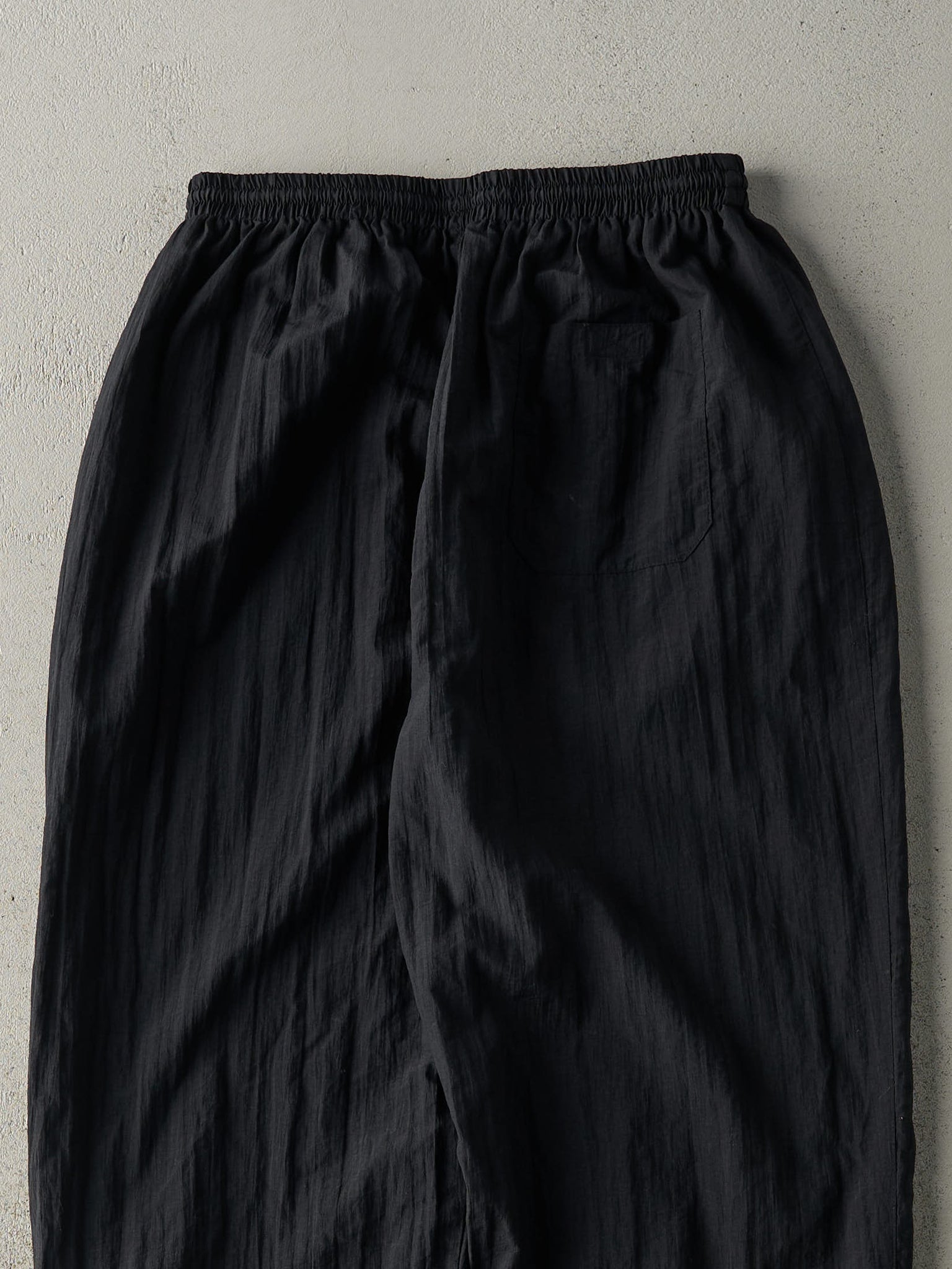 Vintage 90s Black Nylon Track Pants (27x30.5)