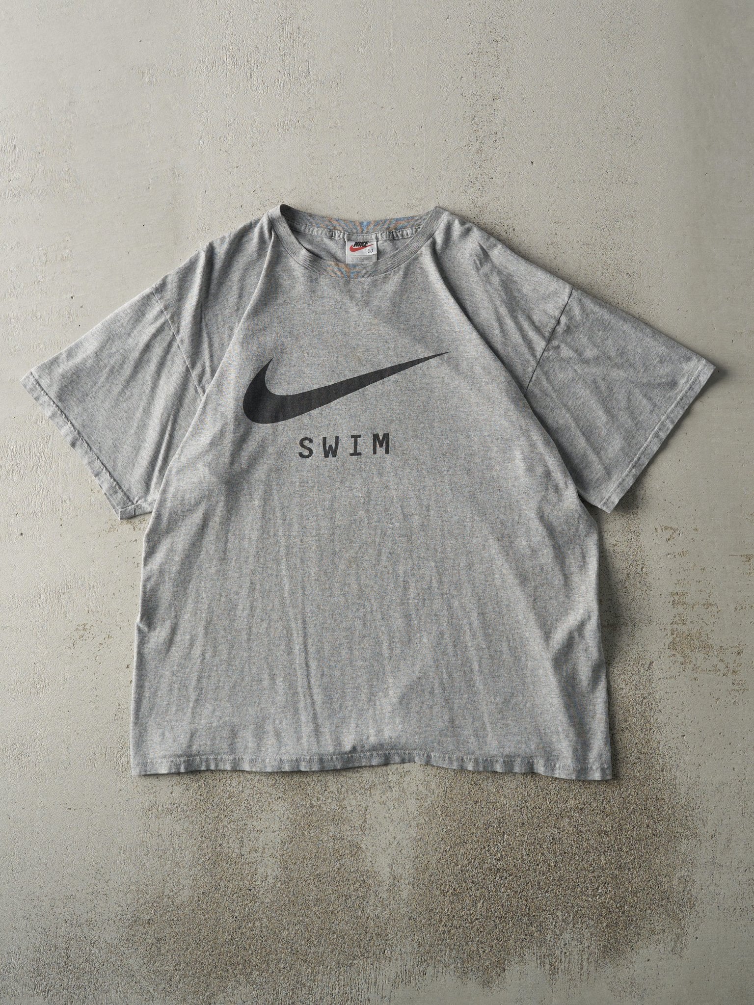 Vintage 90s Grey Nike Swim Tee (L)