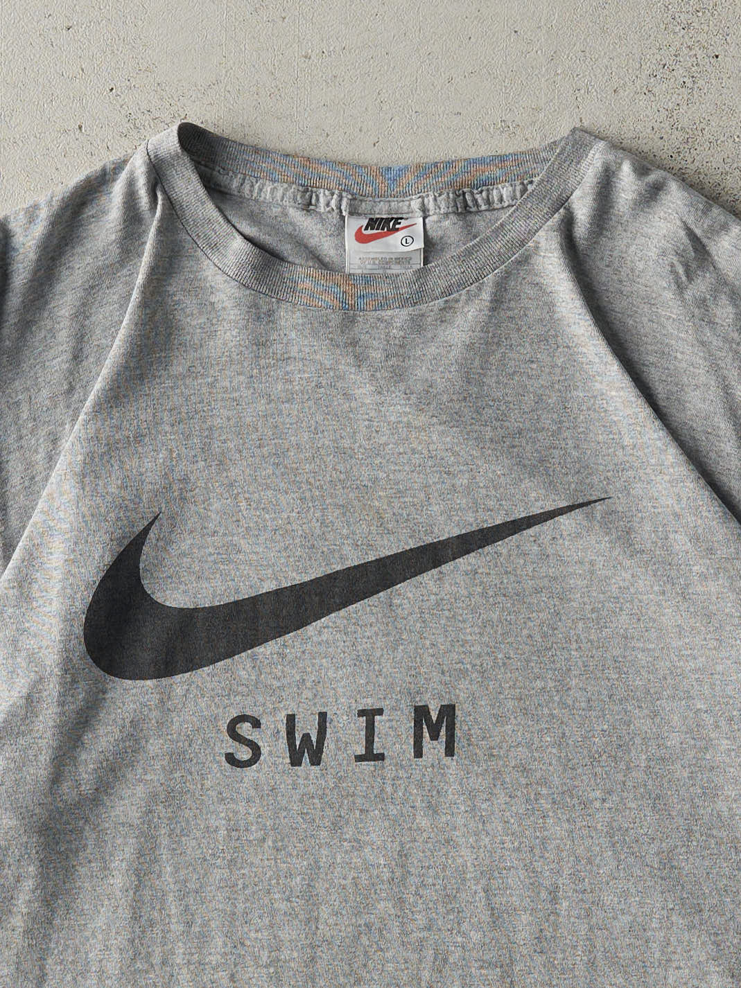 Vintage 90s Grey Nike Swim Tee (L)