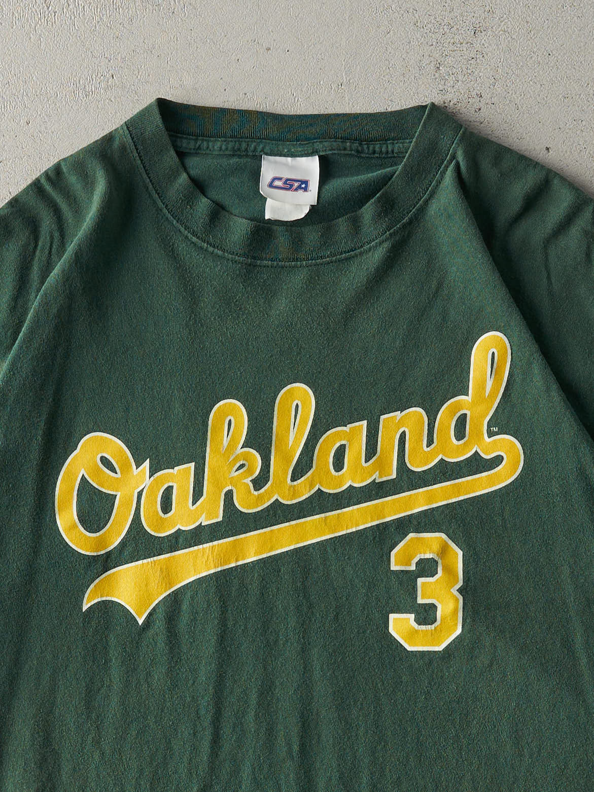 Vintage 06' Green Oakland Athletics #3 Eric Chavez Tee (XXL)