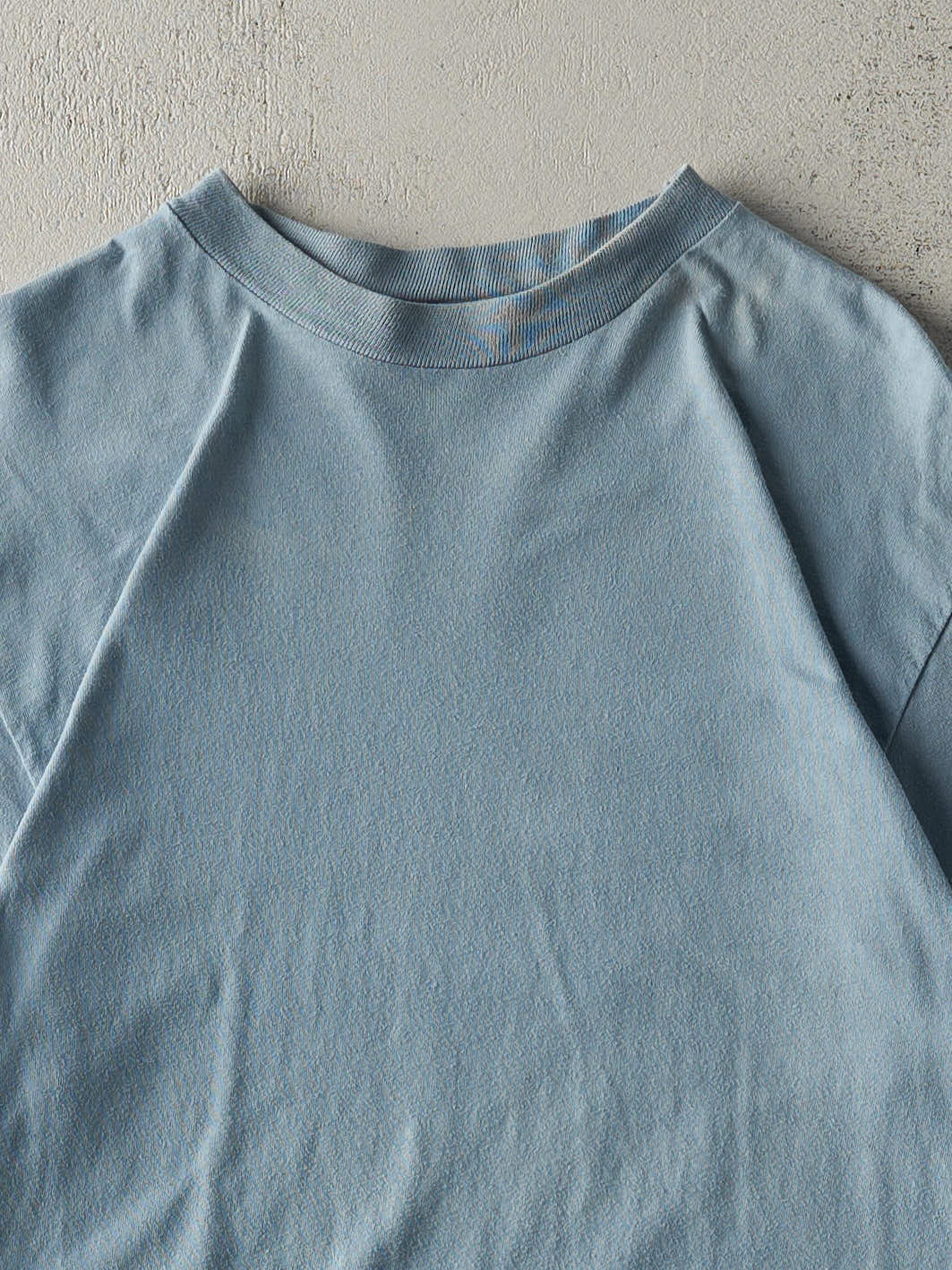 Vintage 90s Slate Blue Blank Single Stitch Tee (S)