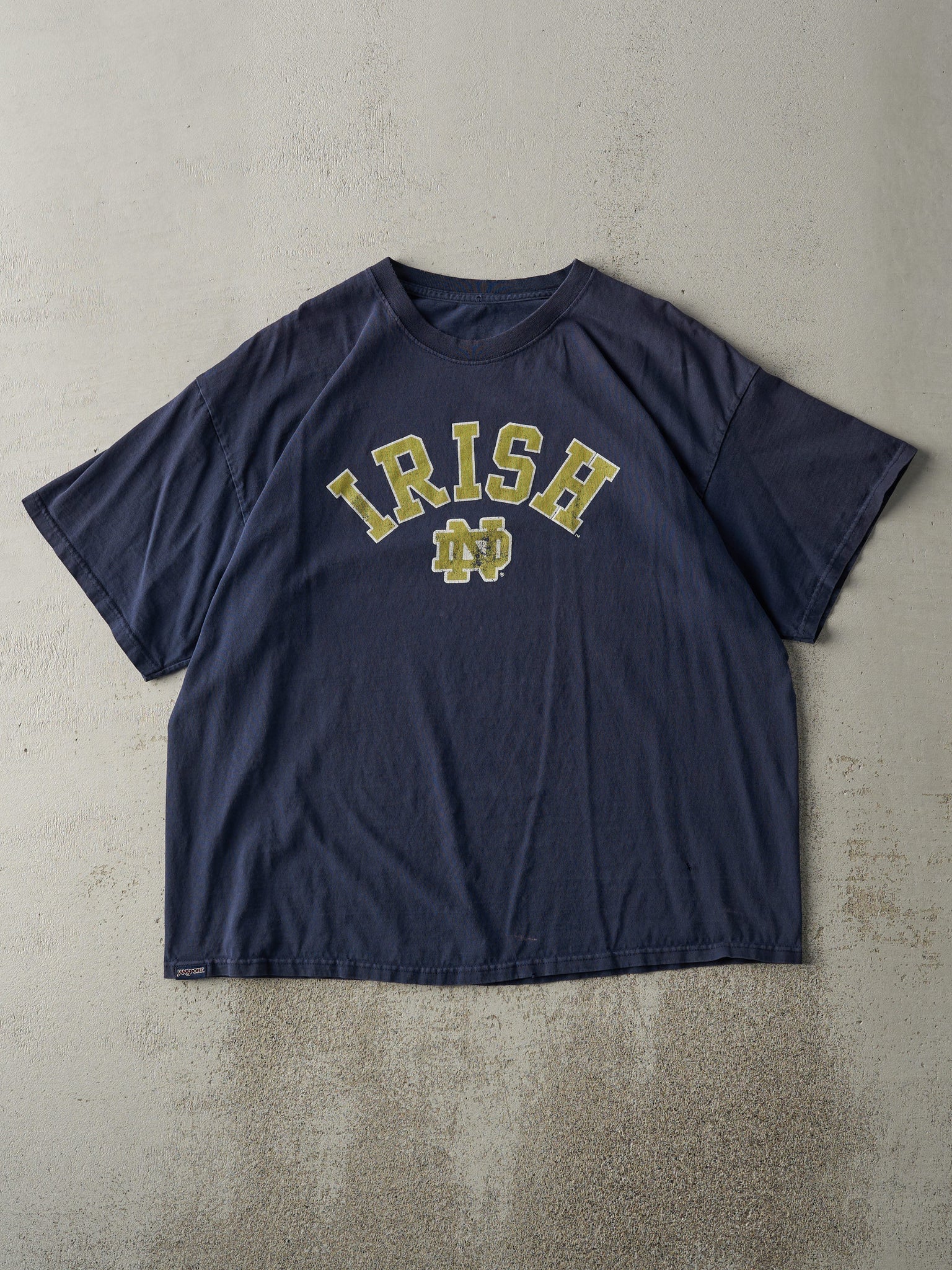 Vintage 90s Navy Blue Notre Dame Fighting Irish Tee (L)