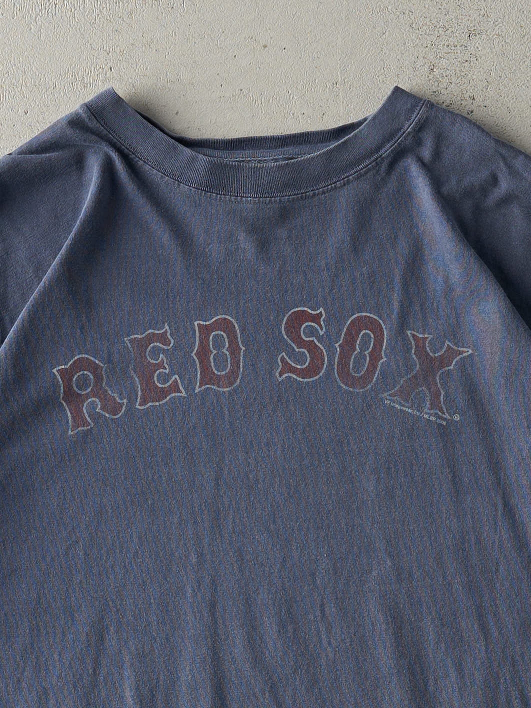 Vintage 08' Washed Slate Blue Boston Red Sox Tee (XL)