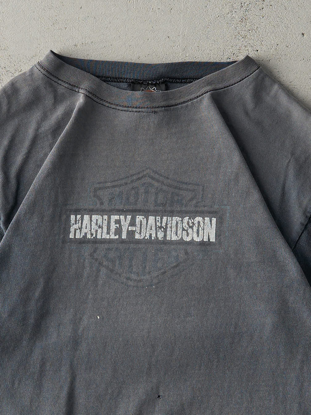 Vintage Y2K Sun Faded Navy Harley Davidson Tee (M)