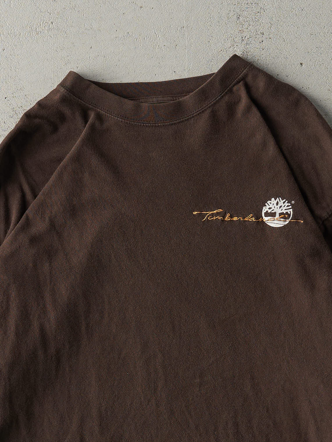 Vintage Y2K Brown Timberland Embroidered Long Sleeve (L/XL)