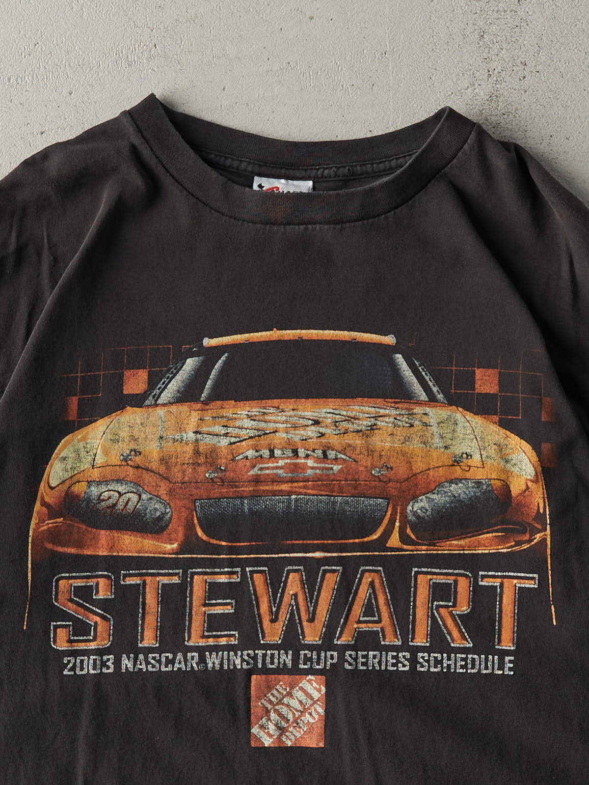 Vintage 03' Black Tony Stewart Nascar Racing Tee (L)