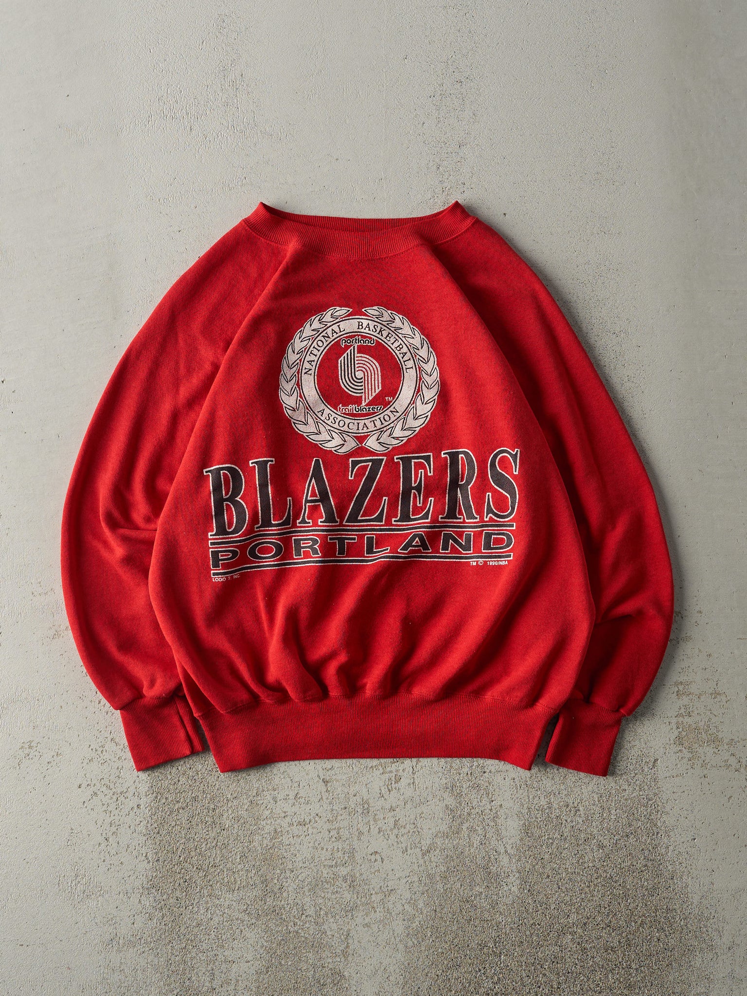 Vintage 90' Red Portland Trail Blazers Crewneck (M)