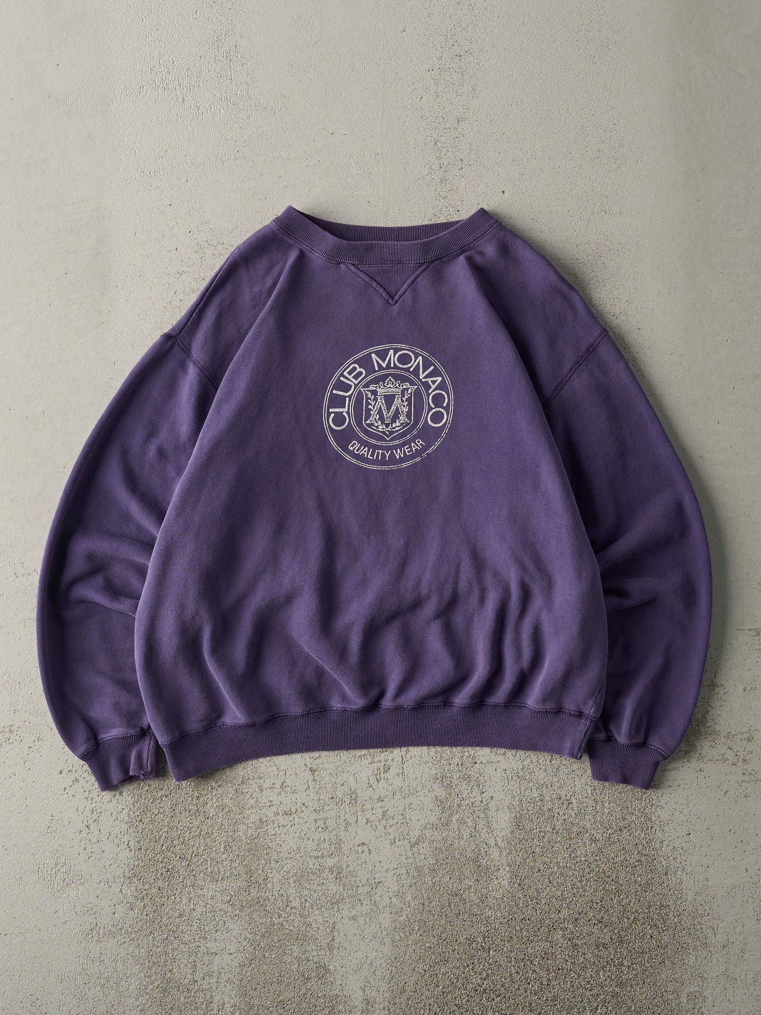 Vintage 90s Purple Club Monaco Boxy Crewneck (M)