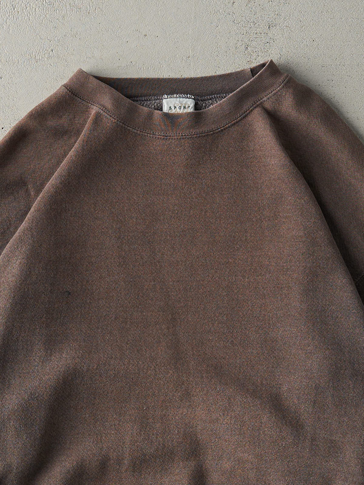 Vintage 90s Washed Brown Blank Crewneck (L/XL)