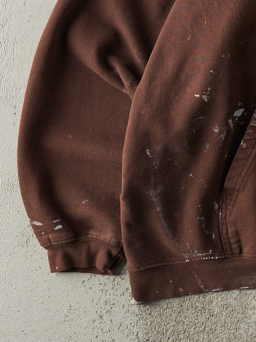 Vintage Y2K Chocolate Brown Dickies Embroidered Hoodie (XL)