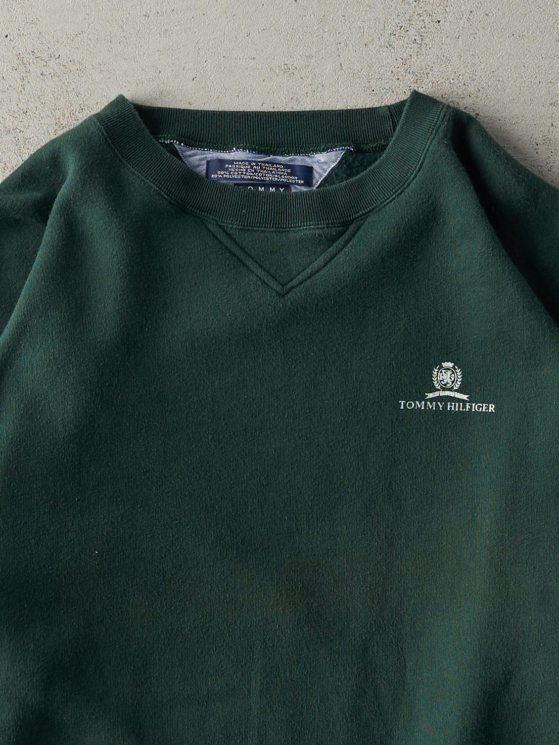 Vintage Y2K Green Tommy Hilfiger Crewneck (L/XL)