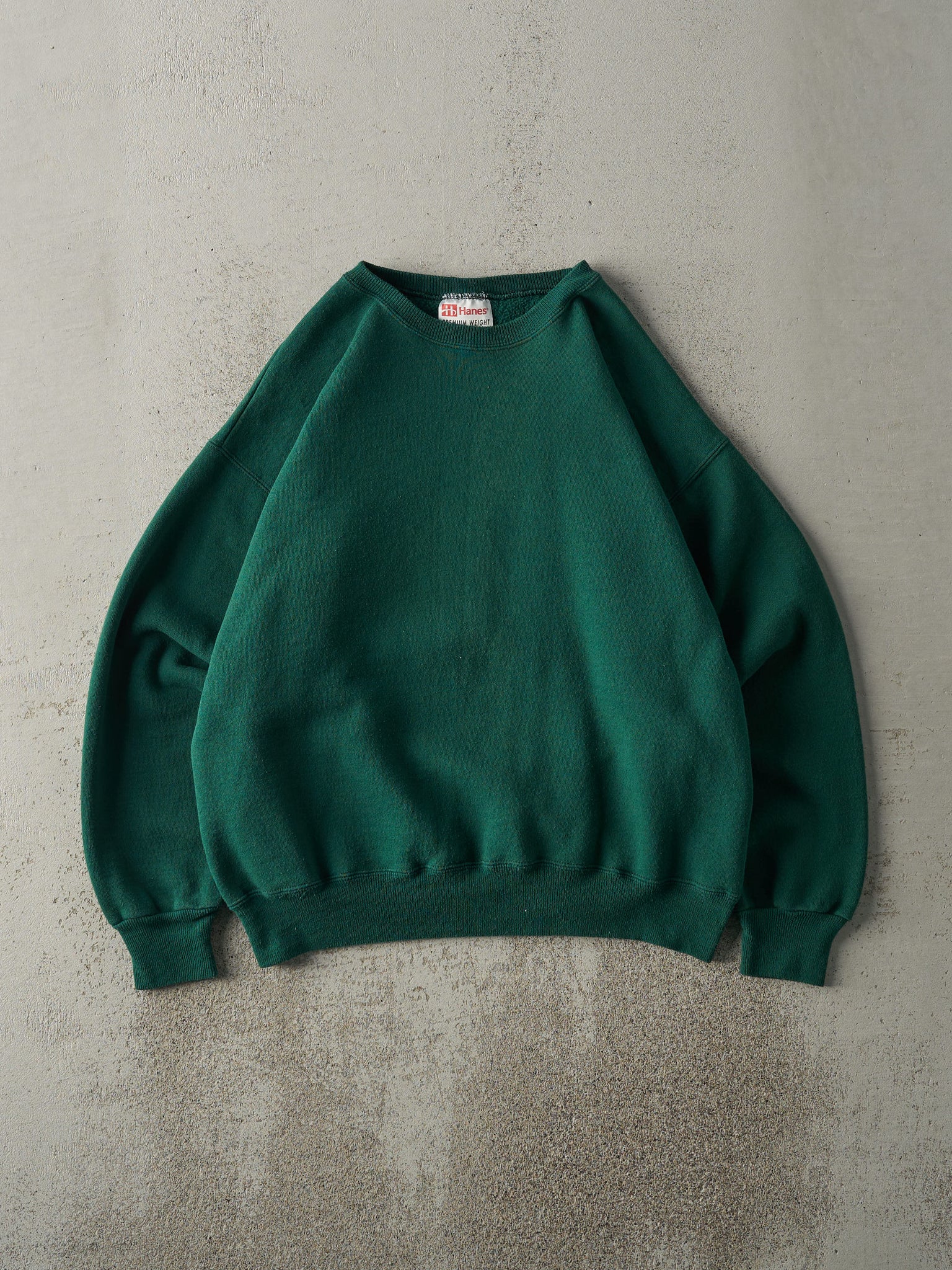 Vintage 90s Green Blank Crewneck (M)