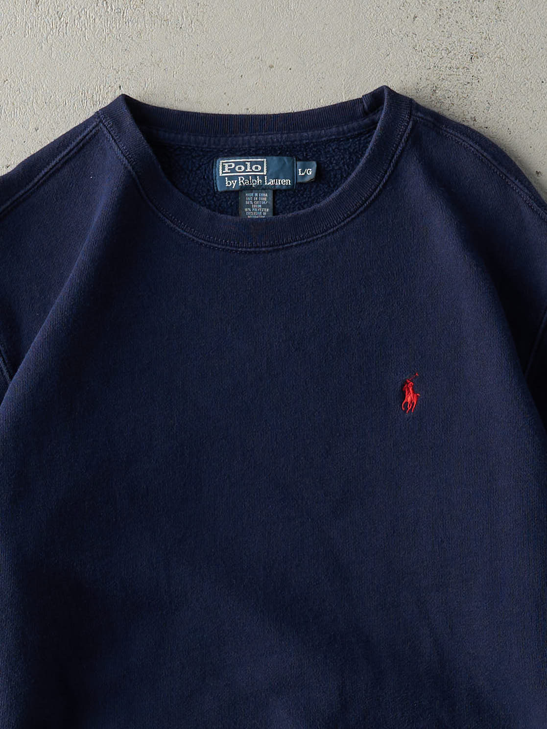 Vintage Y2K Navy Blue Polo Crewneck (L)