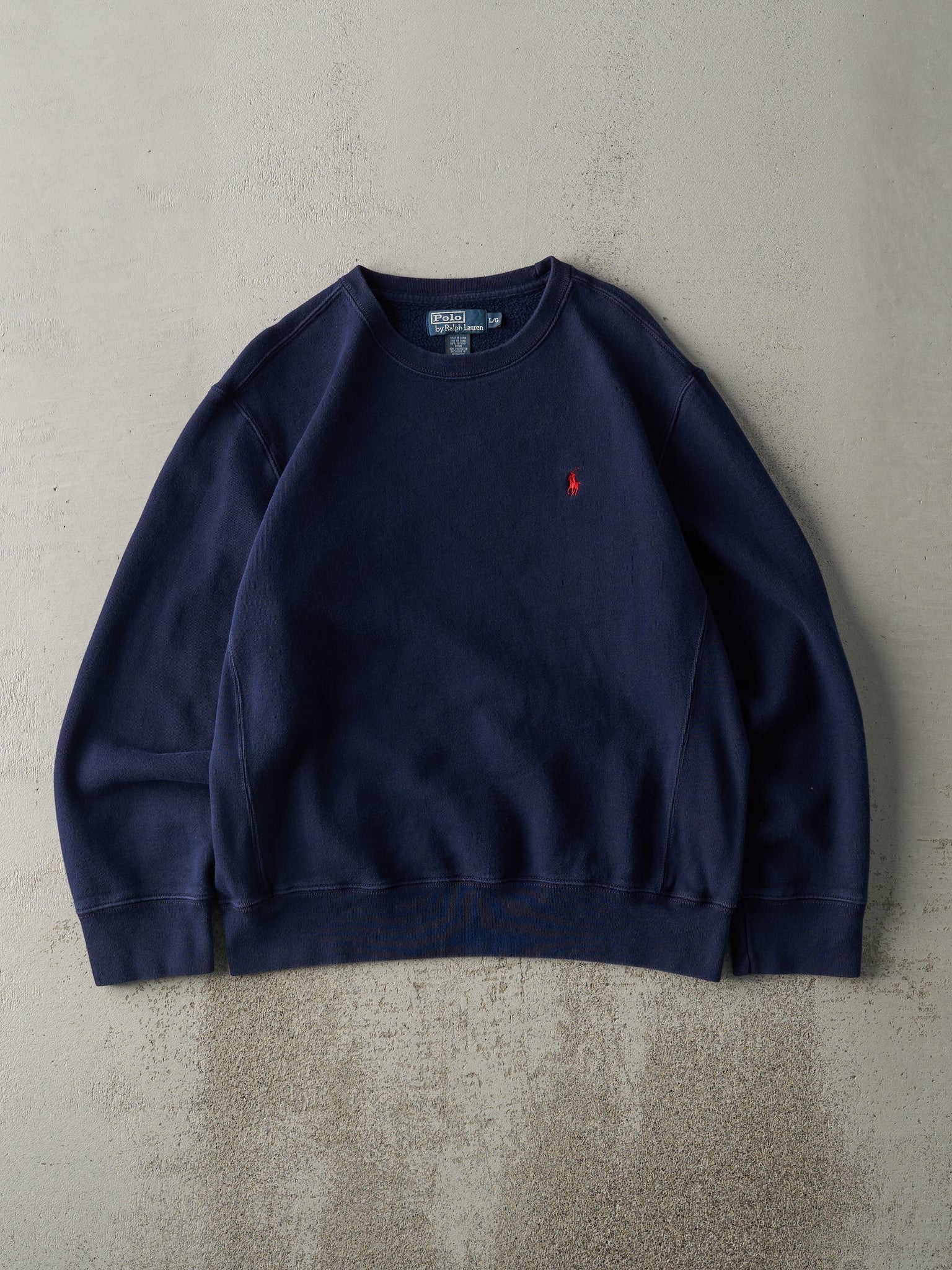 Vintage Y2K Navy Blue Polo Crewneck (L)