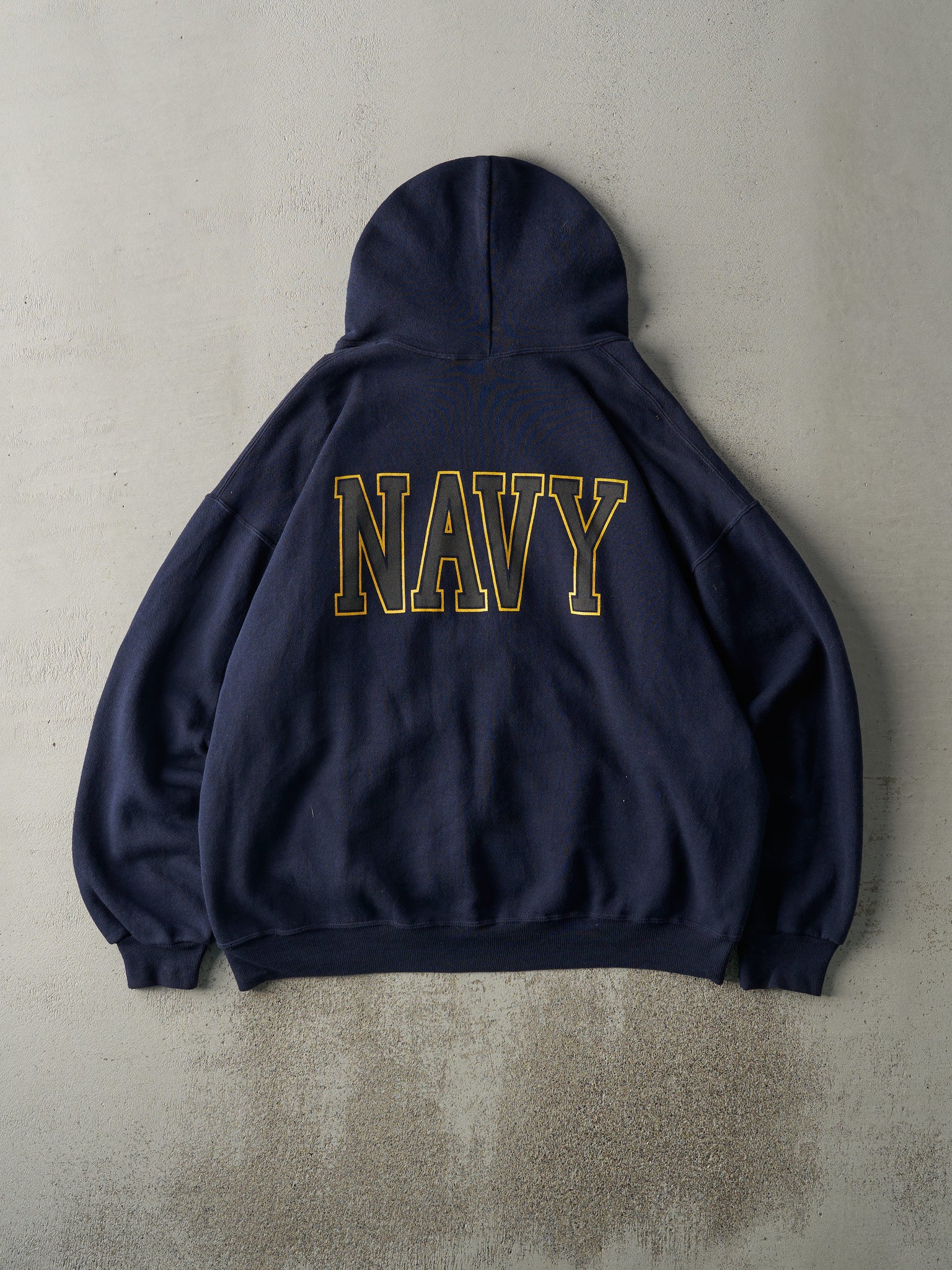 Vintage 90s Navy Blue United States Navy Hoodie (XL)