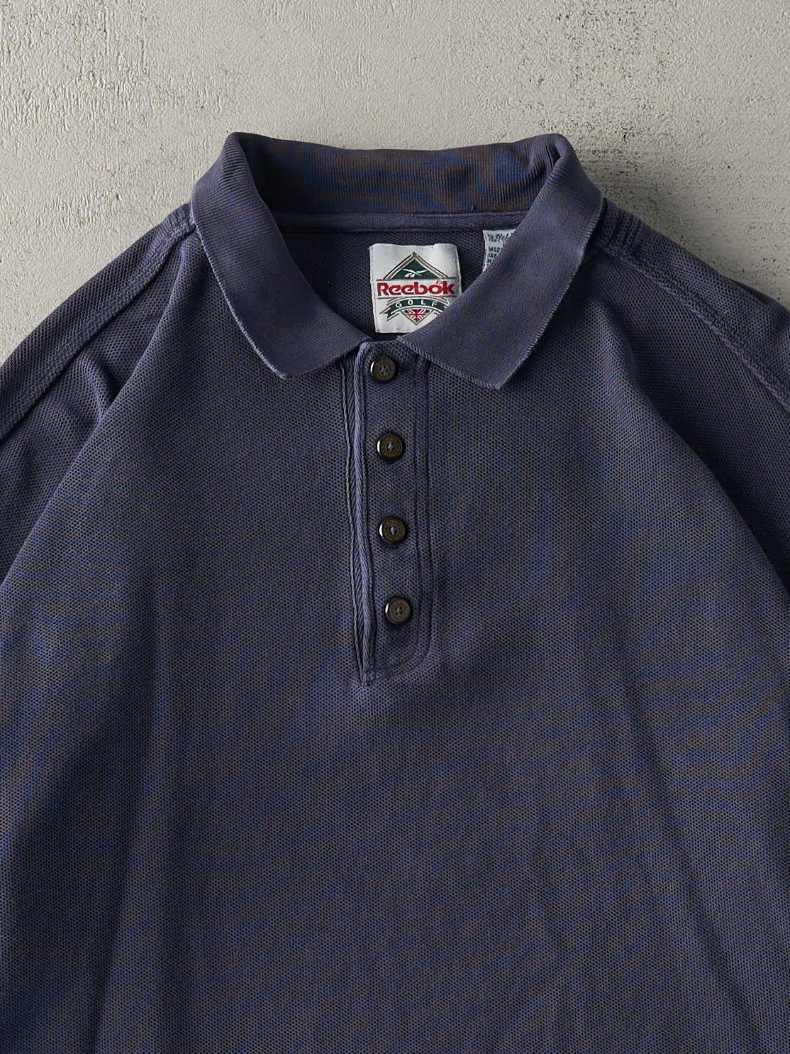 Vintage 90s Navy Blue Reebok Golf Quarter Button Long Sleeve (L/XL)