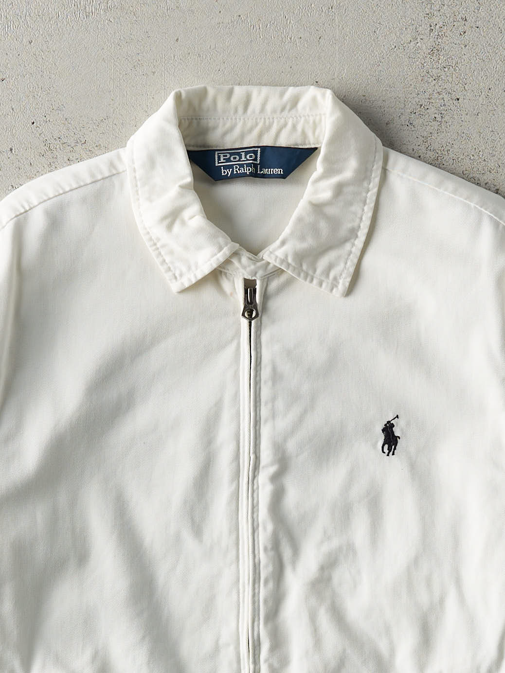 Vintage 90s White Polo Ralph Lauren Harrington Jacket (S)