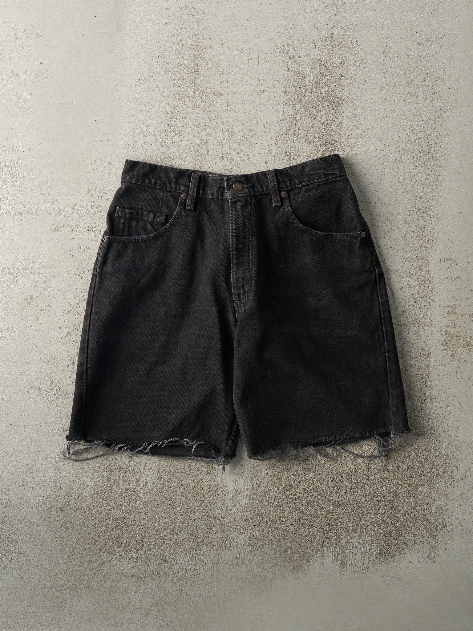 Vintage 90s Black Levi's 560 Cut Off Jean Shorts (32x9)