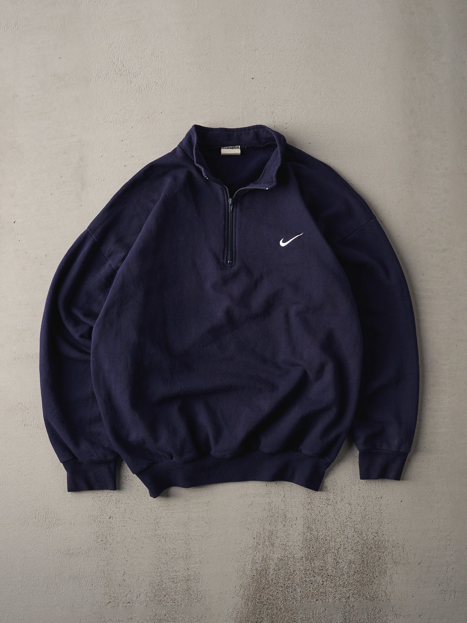 Vintage 90s Navy Nike Quarter Zip Crewneck (L)