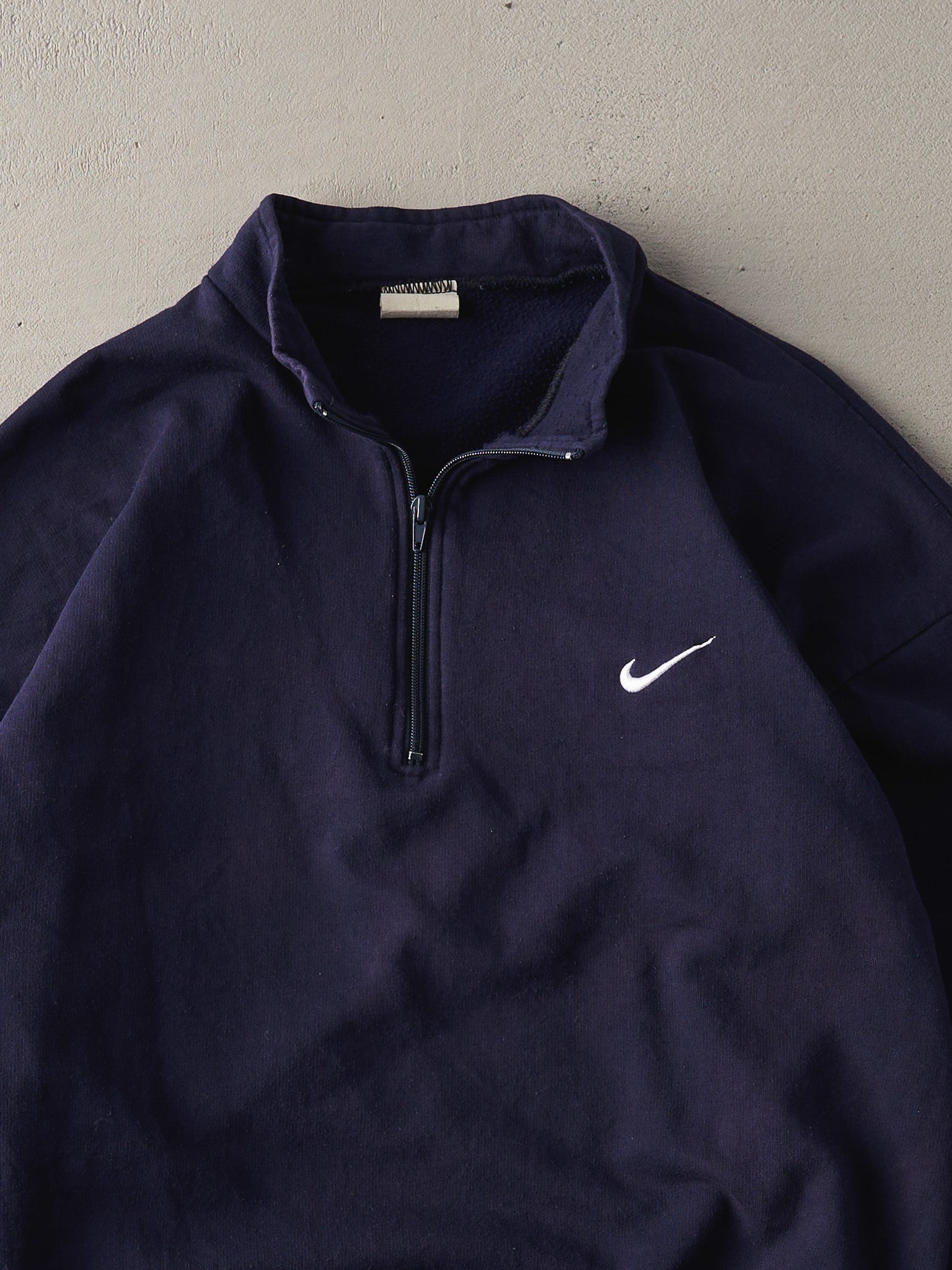 Vintage 90s Navy Nike Quarter Zip Crewneck (L)