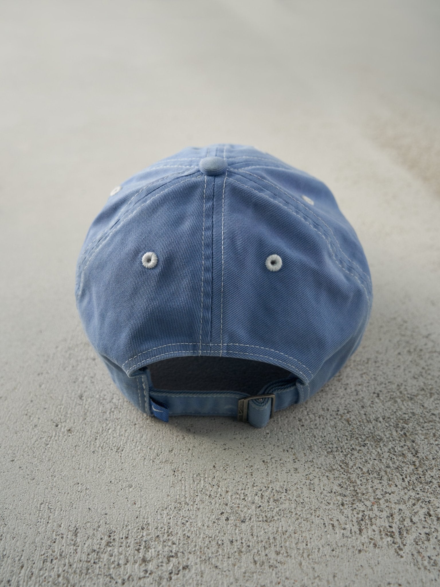 Vintage Y2K Blue Embroidered Nike Swoosh Strapback Hat