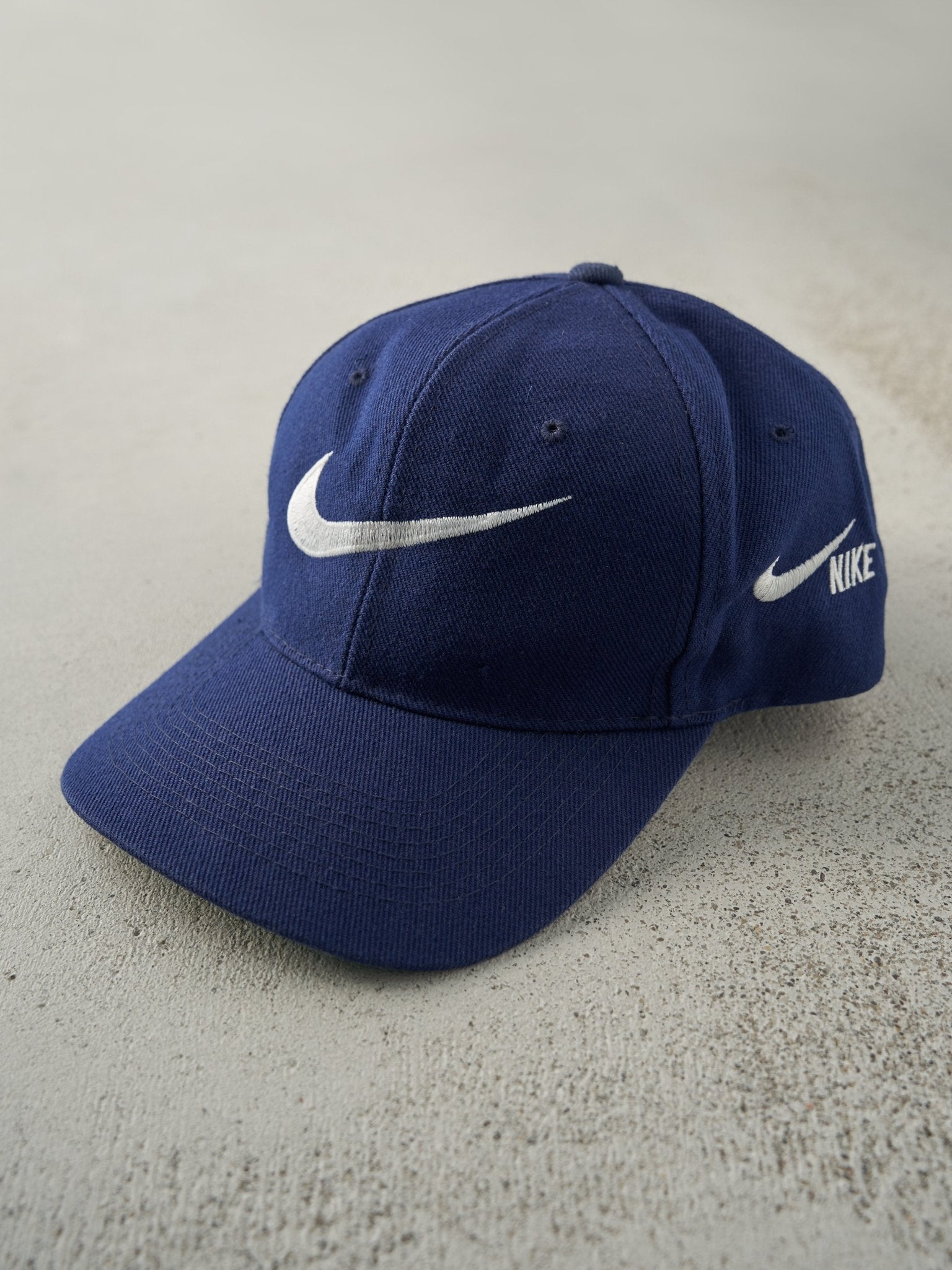 Vintage Y2K Blue Embroidered Nike Snapback Hat