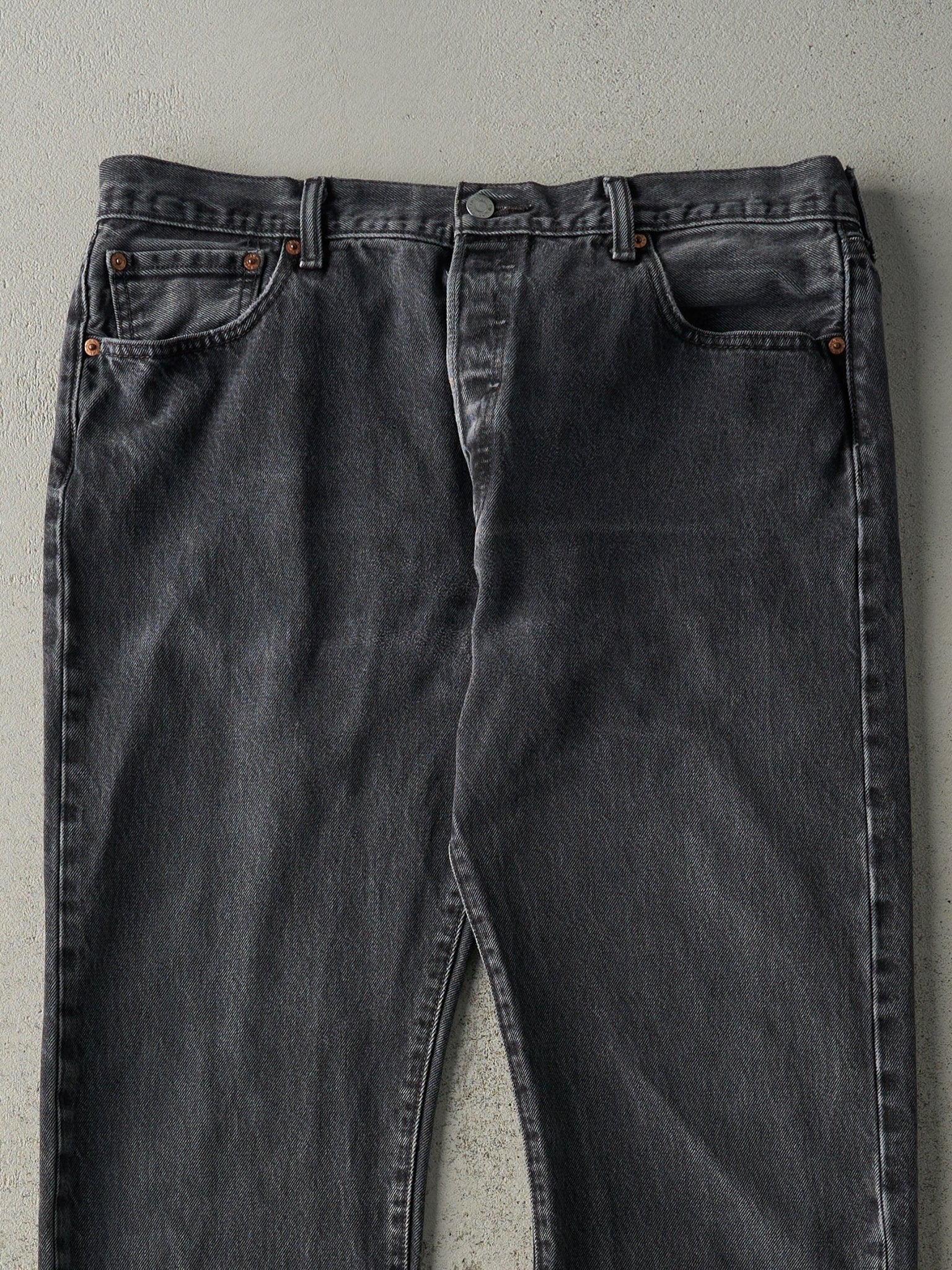 Vintage Y2K Faded Black Levi's 501 Denim Pants (36x32.5)