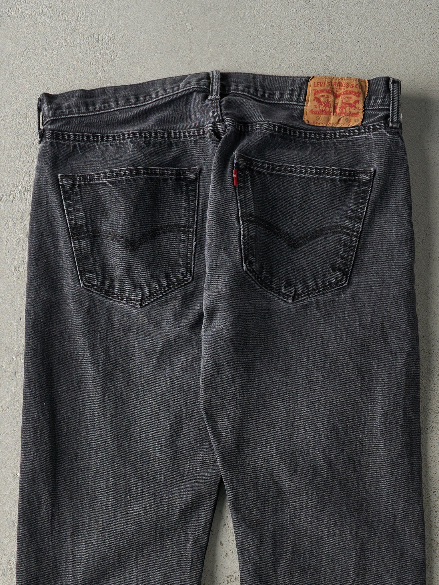 Vintage Y2K Faded Black Levi's 501 Denim Pants (36x32.5)