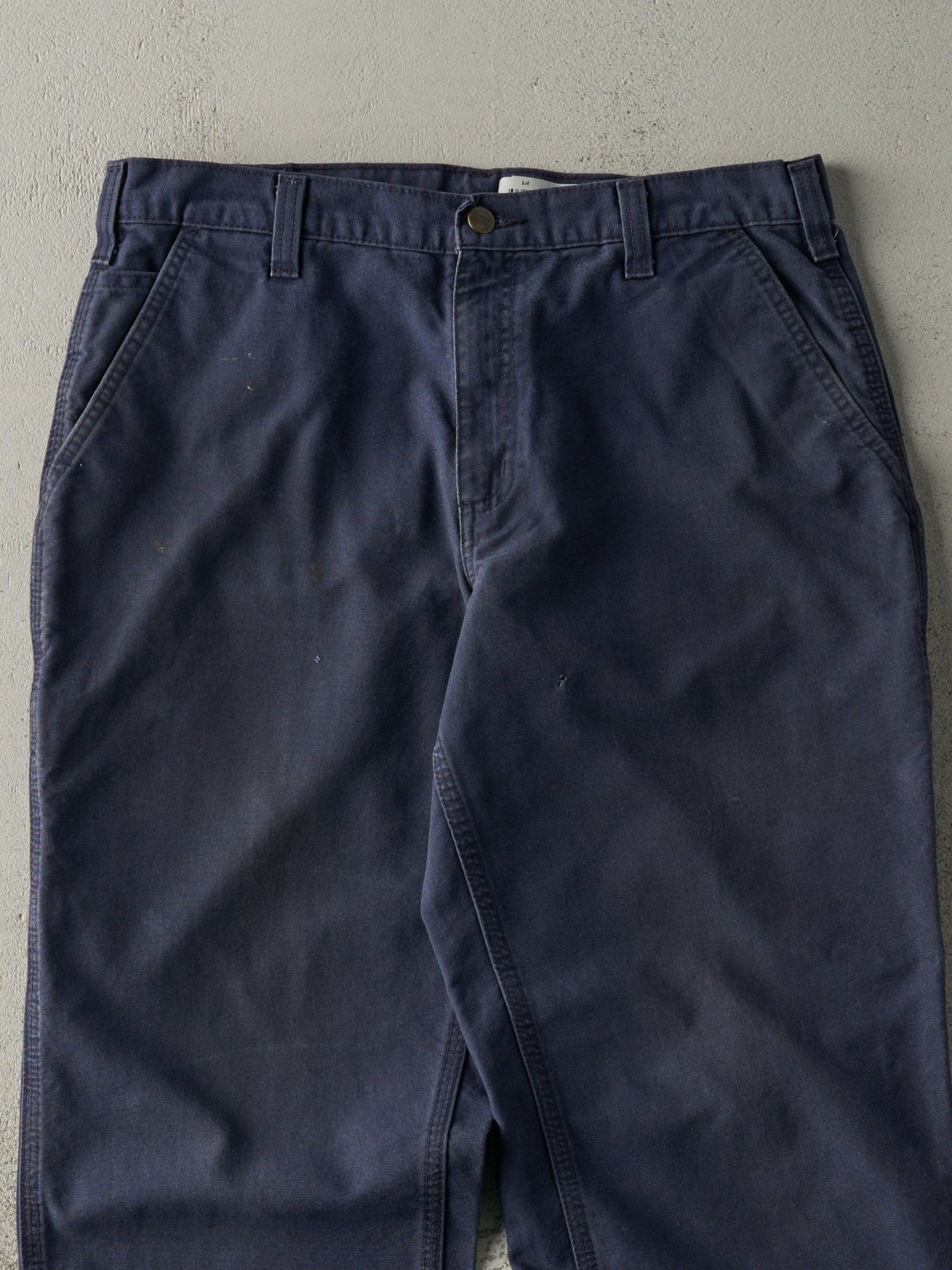 Vintage Y2K Navy Blue Dungaree Fit Carhartt Work Pants (34x31)