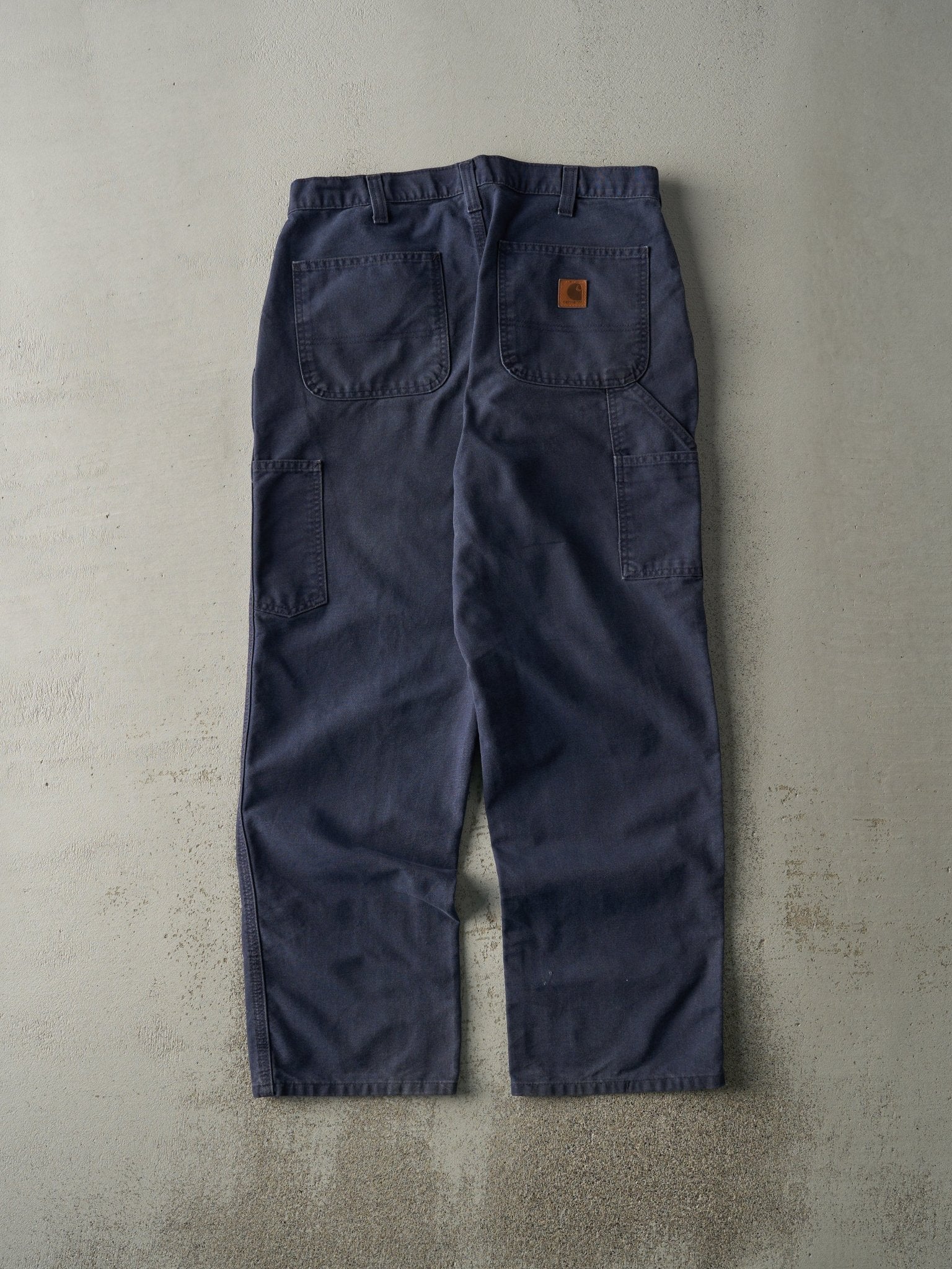 Vintage Y2K Navy Blue Dungaree Fit Carhartt Work Pants (34x31)