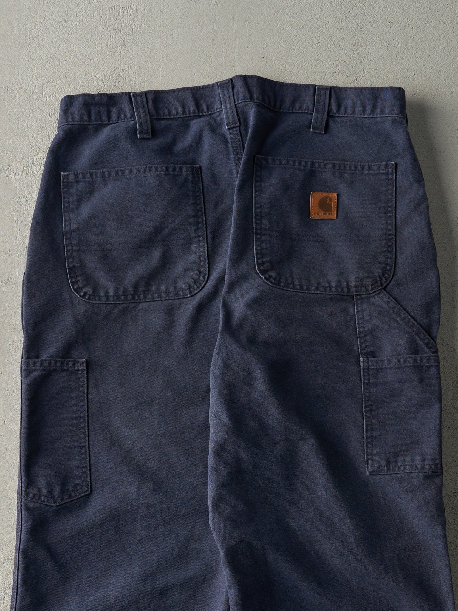 Vintage Y2K Navy Blue Dungaree Fit Carhartt Work Pants (34x31)