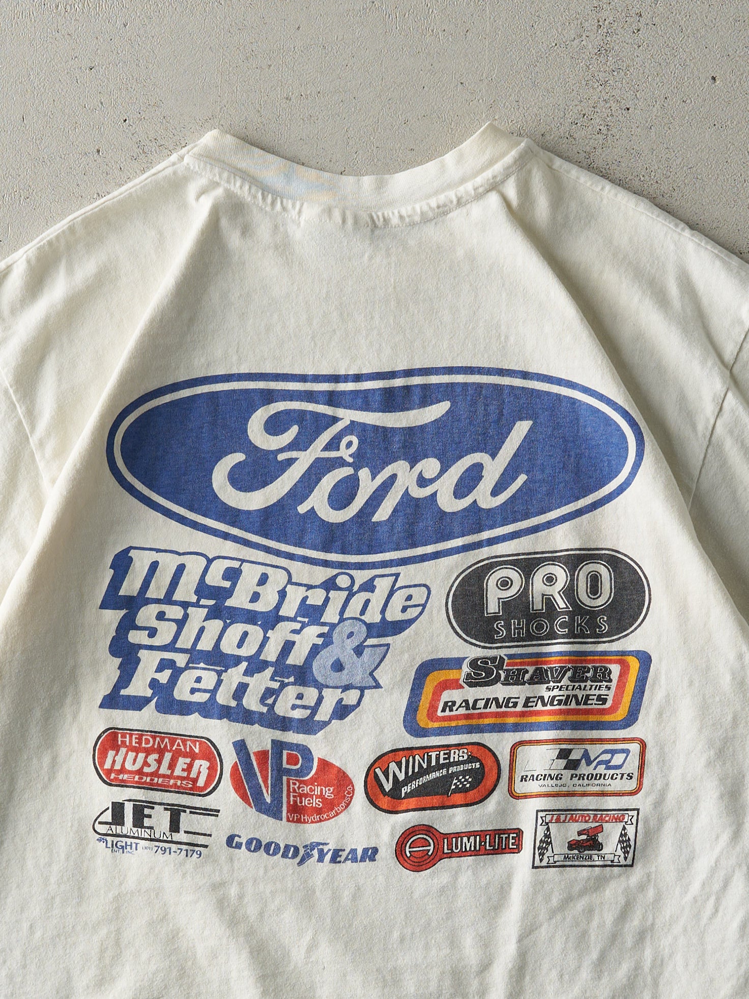 Vintage 90' White Frankie Kerr Racing Single Stitch Tee (M)