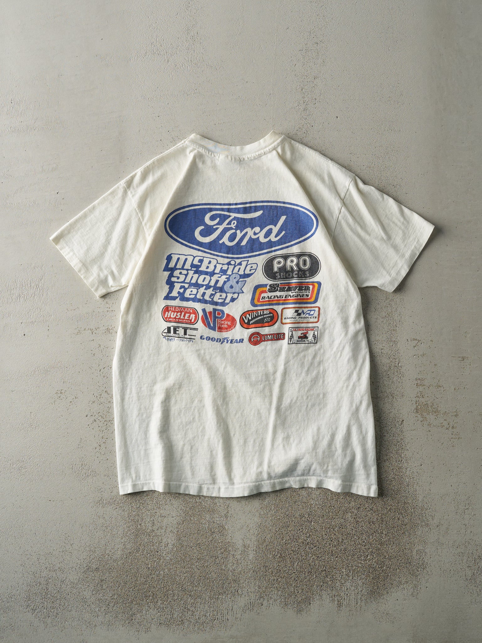 Vintage 90' White Frankie Kerr Racing Single Stitch Tee (M)