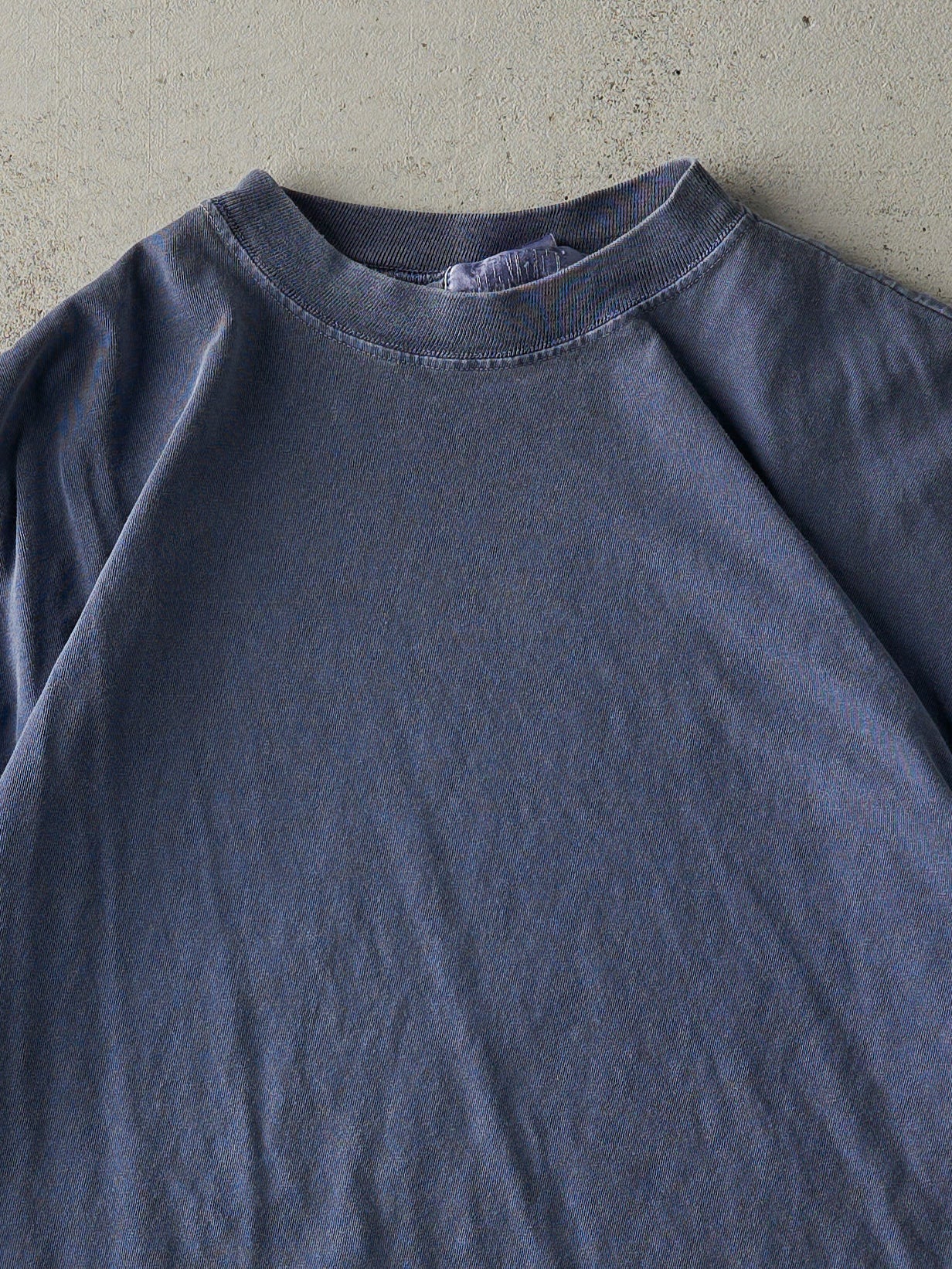 Vintage 90s Washed Navy Blue Denver Hayes Blank Tee (L)