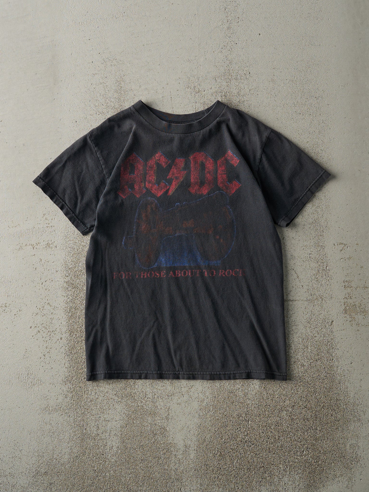 Vintage 09' Faded Black AC/DC For Those About To Rock Tour Tee (XS)