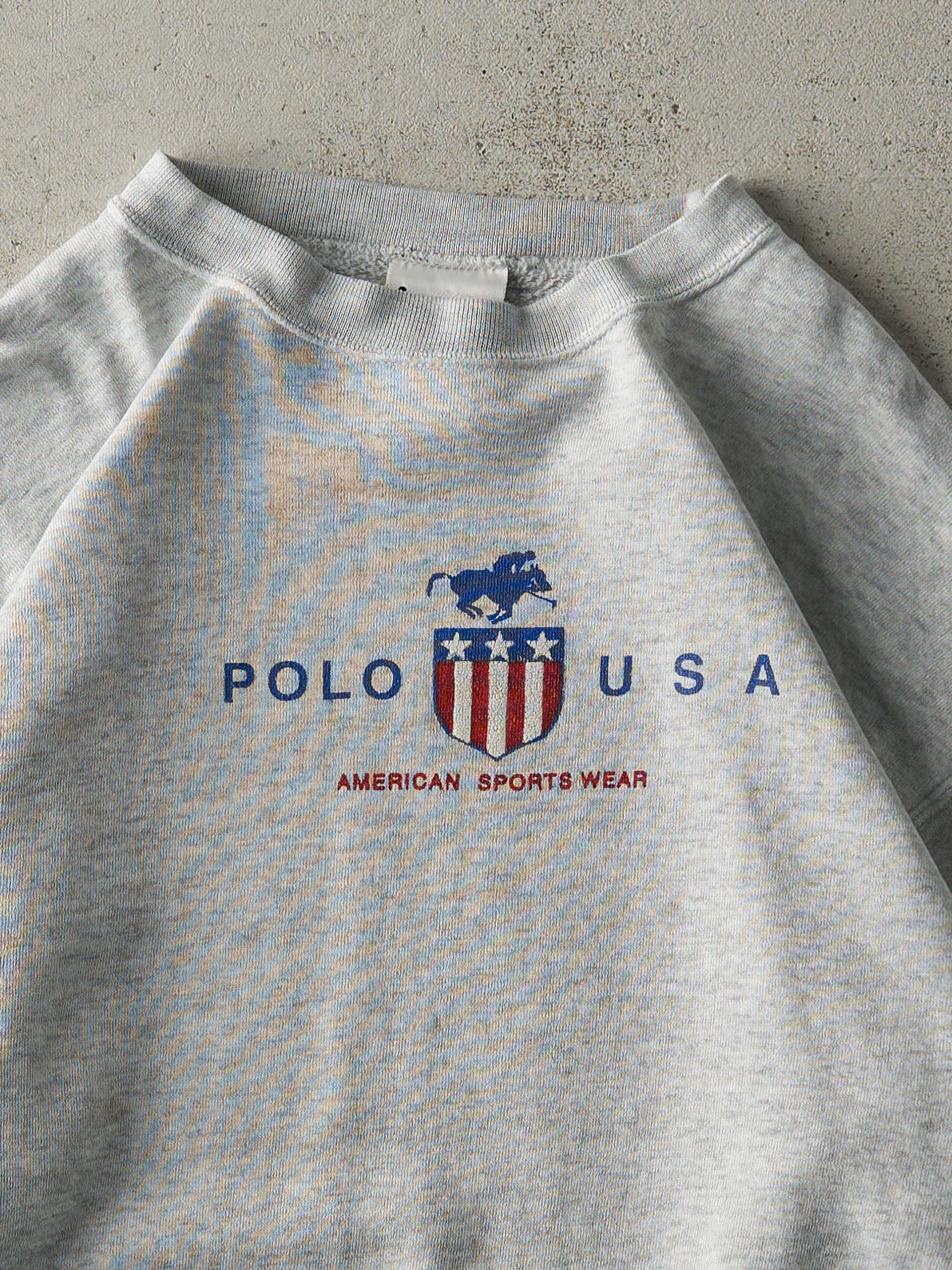 Vintage 90s Heather Grey Polo USA Crewneck (M/L)